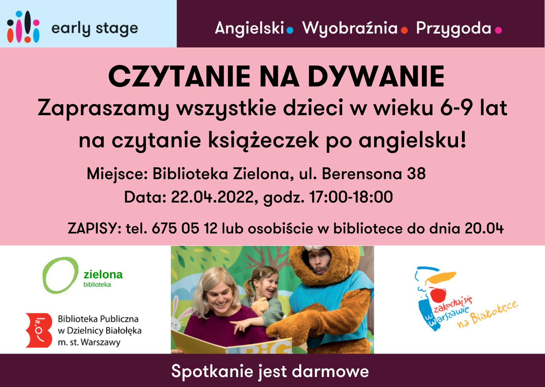 Read more about the article Czytanie na dywanie z Early Stage