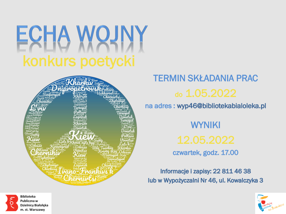 Read more about the article ECHA WOJNY – konkurs poetycki