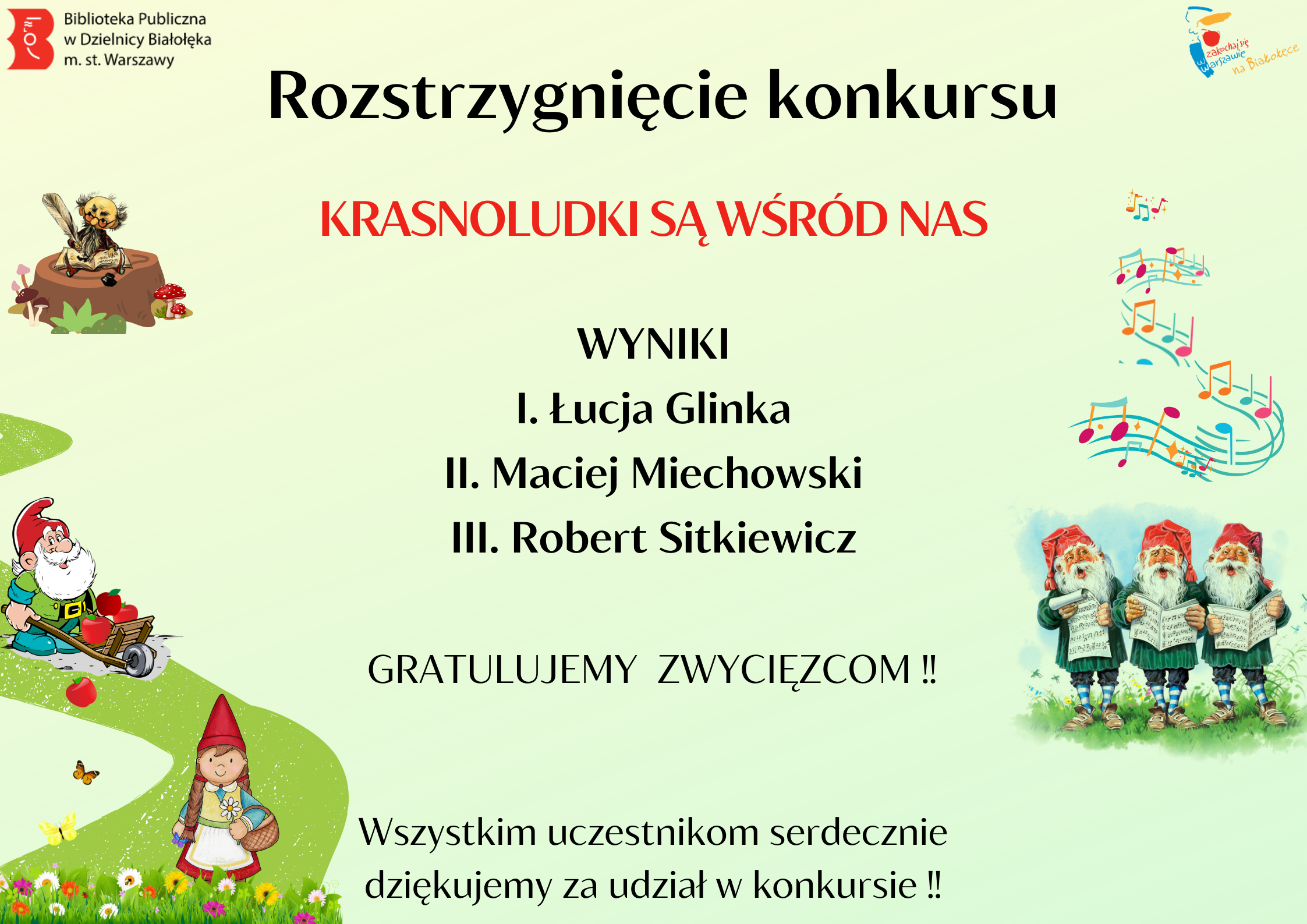 Read more about the article Rozstrzygnięcie konkursu plastycznego w BD IV – Krasnoludki są wśród nas!!