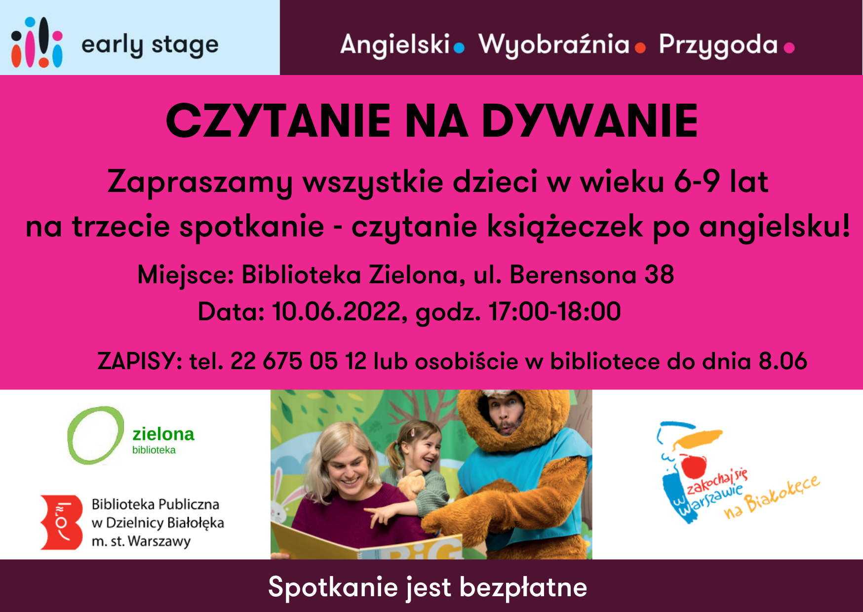 Read more about the article Czytanie na dywanie z Early Stage