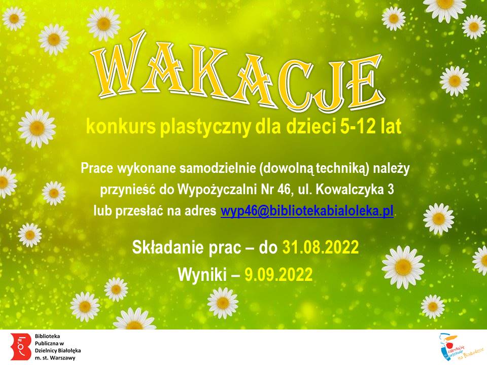 Read more about the article Wypożyczalnia Nr 46 zaprasza najmłodszych do udziału w konkursie wakacyjnym.