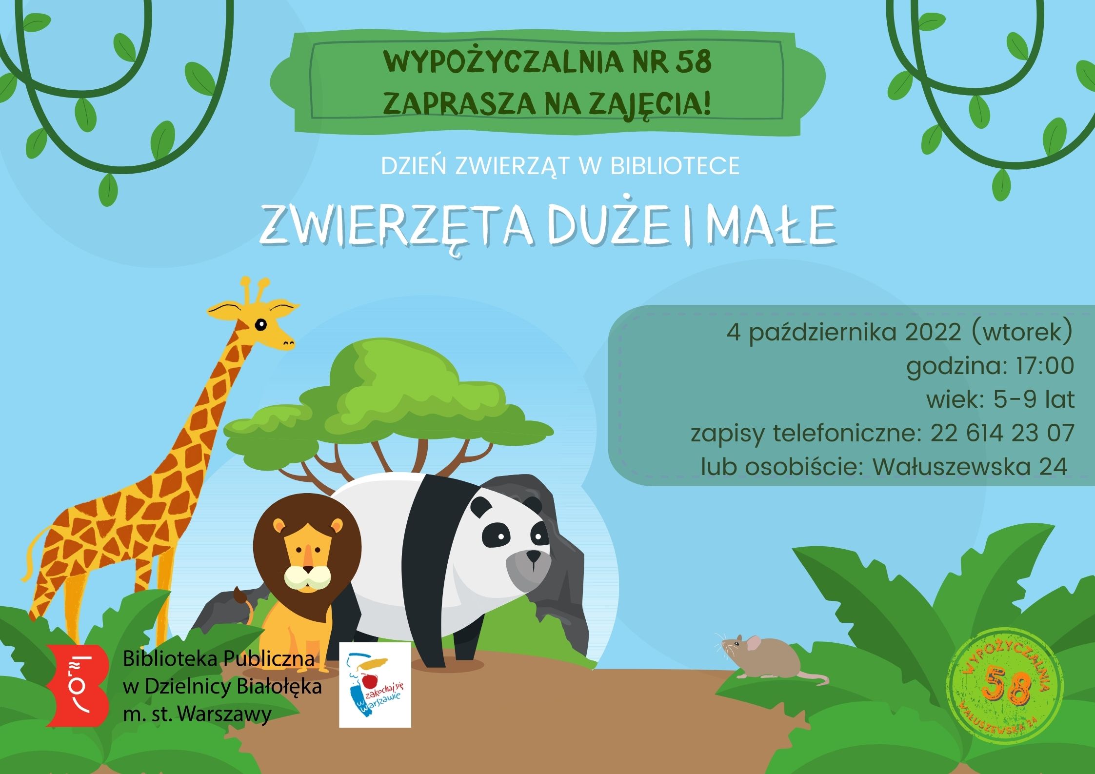 Read more about the article Wypożyczalnia Nr 58 zaprasza na zajęcia