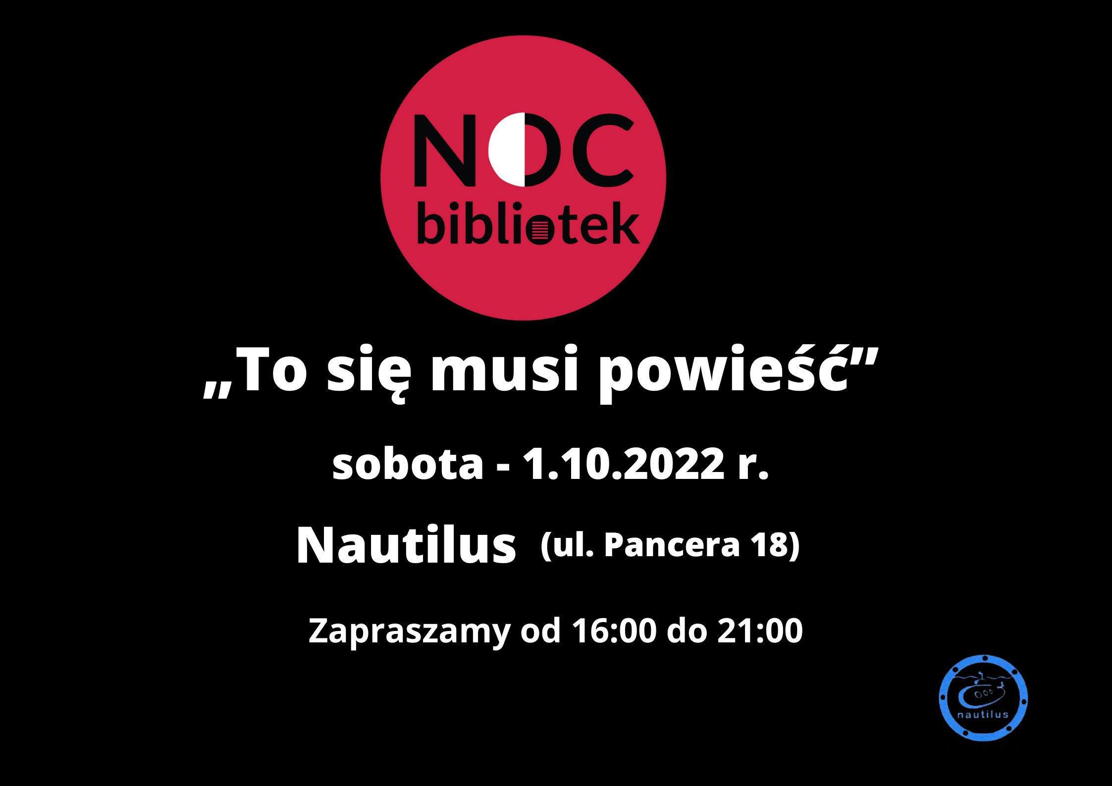 Read more about the article Noc Bibliotek w Nautilusie