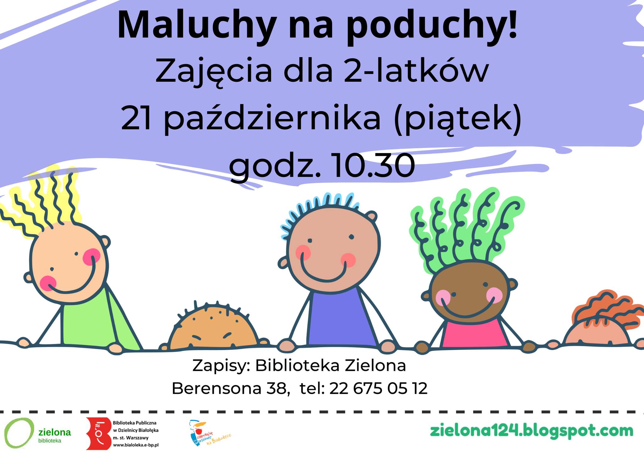 Read more about the article Październikowe zajęcia Maluchy na poduchy w Zielonej Bibliotece!