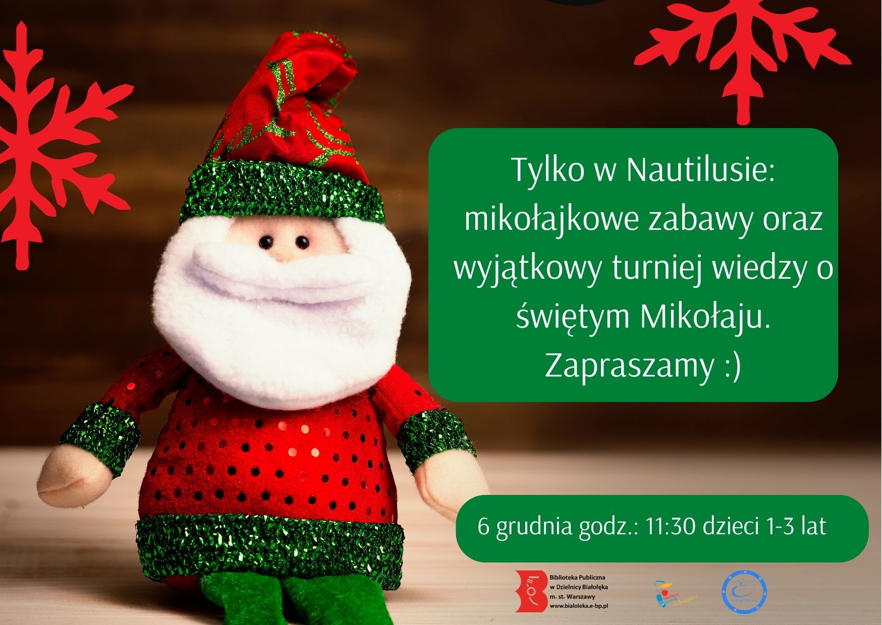 Read more about the article Mikołajkowo nam! Już 6 grudnia w Nautilusie