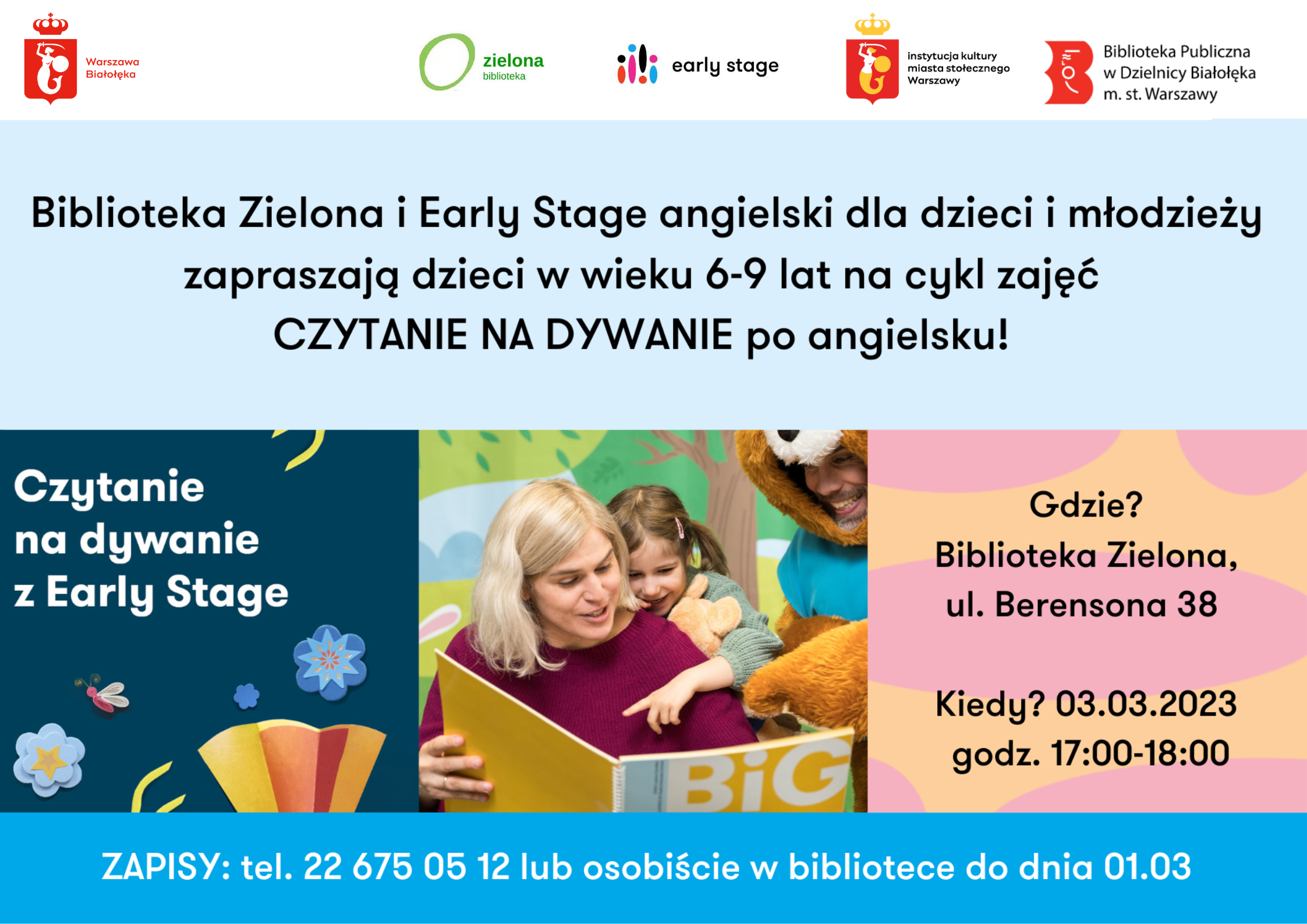 Read more about the article Czytanie na dywanie z Early Stage w Zielonej