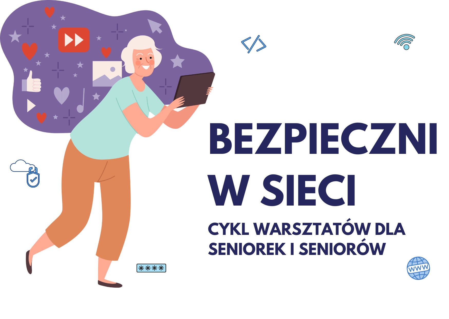 Read more about the article Bezpieczni w sieci. Cykl warsztatów dla seniorek i seniorów