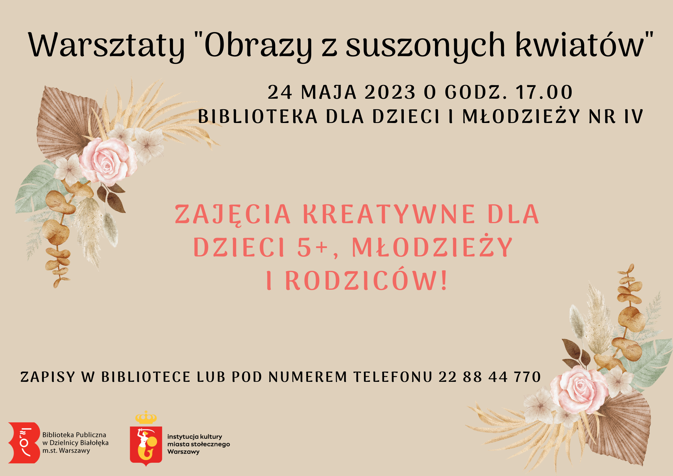 Read more about the article Obrazy z suszonych kwiatów. Zajęcia kreatywne dla dzieci 5+, młodzieży i rodziców!