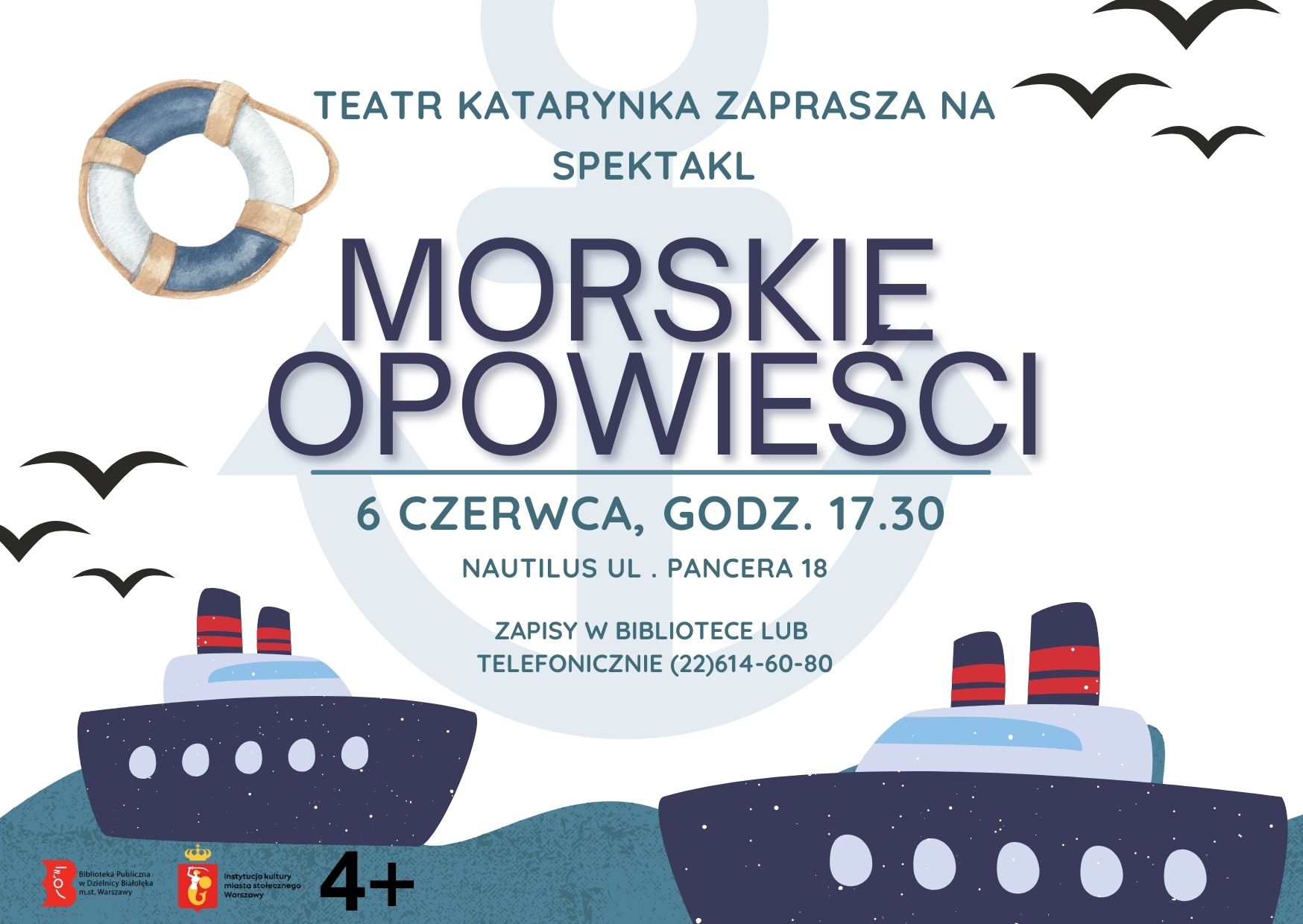 Read more about the article Zapraszamy do Nautilusa na spektakl pt. Morskie opowieści