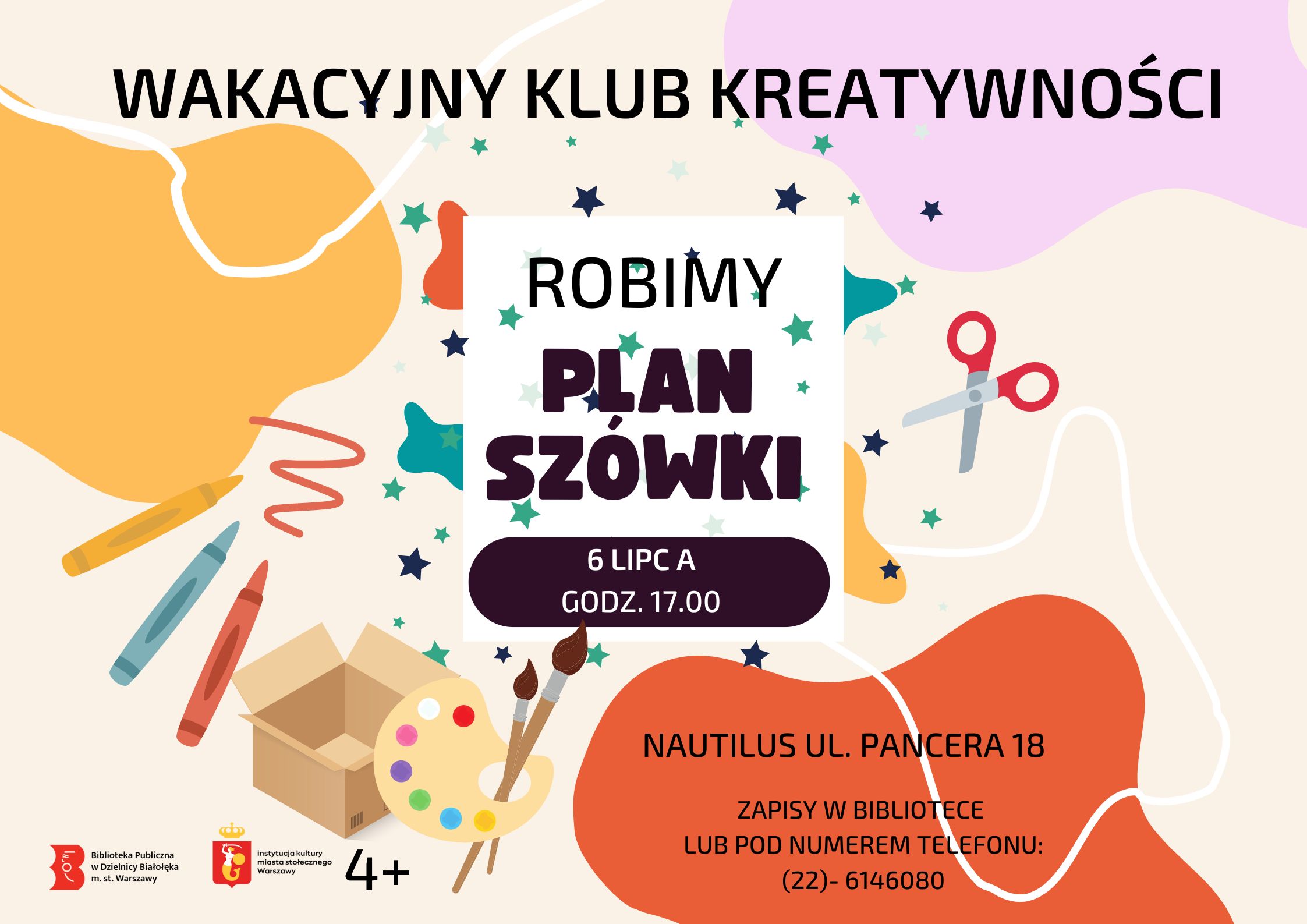 Read more about the article Wakacyjny klub kreatywności w Nautilusie