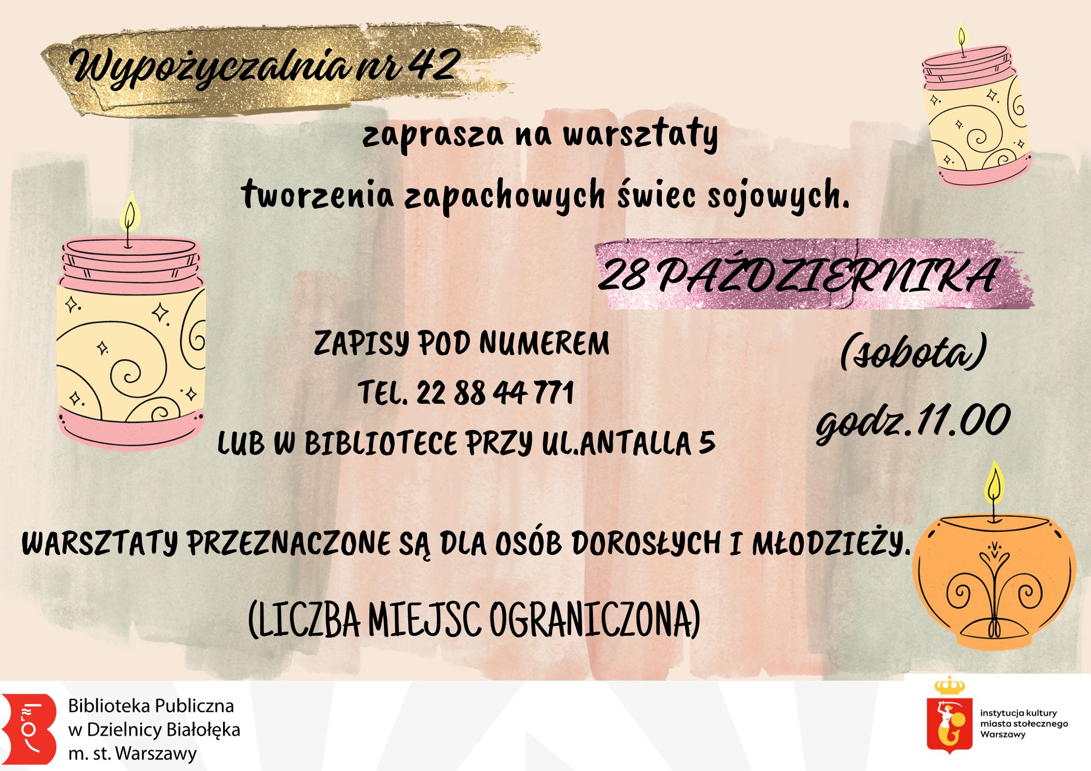 Read more about the article Warsztaty tworzenia zapachowych świec sojowych w 42.