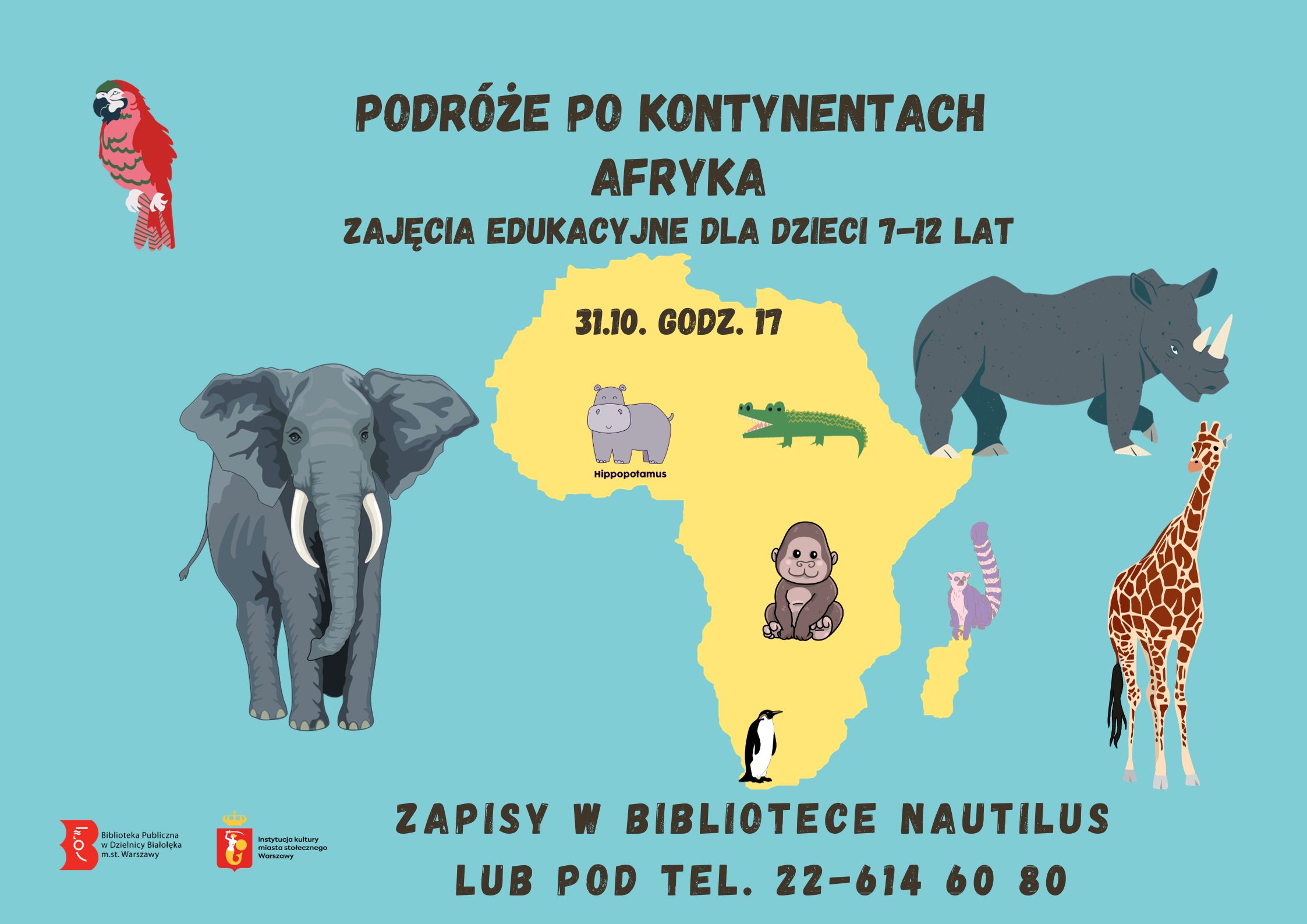 Read more about the article Nautilus zaprasza na zajęcia edukacyjne z cyklu „Podróże po kontynentach”