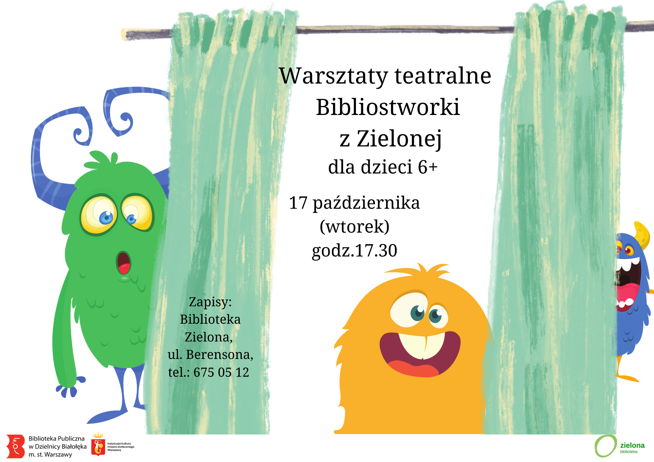Read more about the article Warsztaty teatralne Bibliostworki z Zielonej.