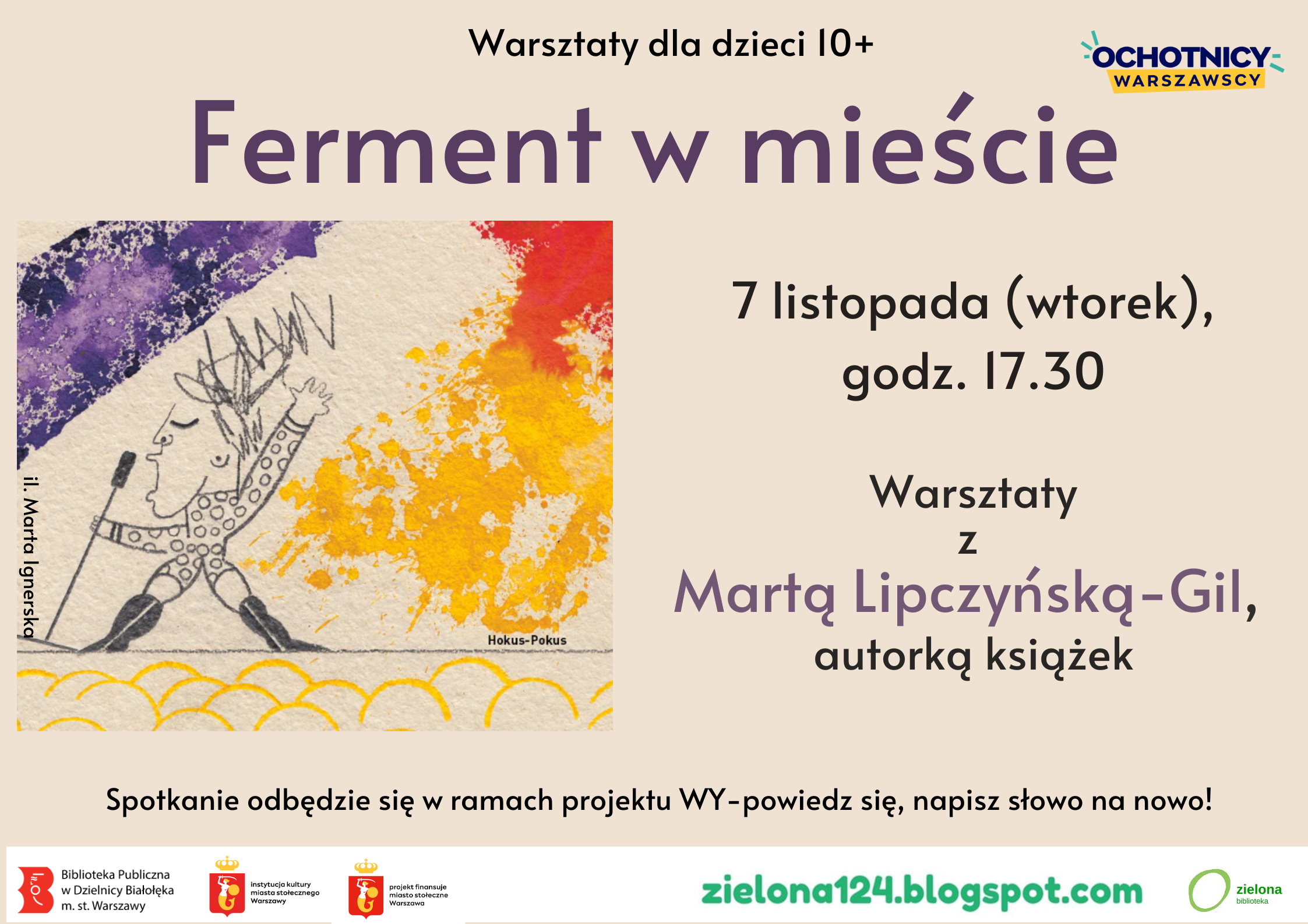 Read more about the article „Ferment w mieście” – warsztaty w Bibliotece Zielonej.