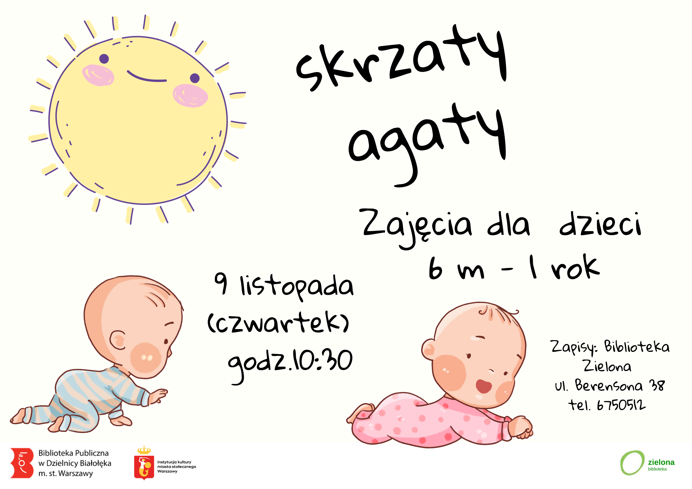 Read more about the article Skrzaty Agaty -zajęcia dla najmłodszych  w Bibliotece Zielonej.