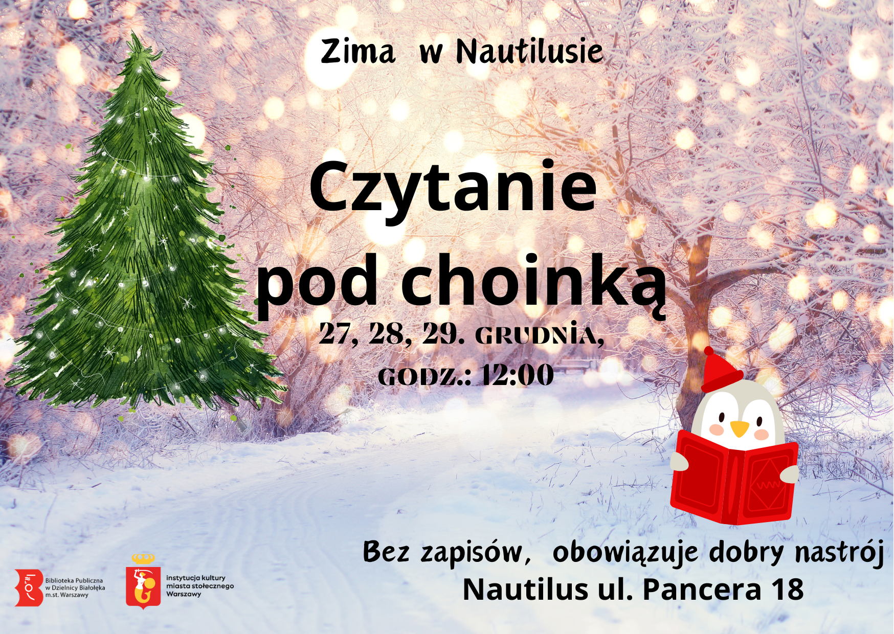 Read more about the article Czytanie pod choinką. Zapraszamy do Nautilusa