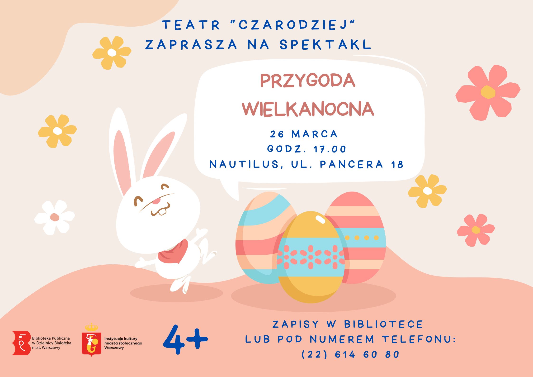 Read more about the article Zapraszamy do Nautilusa na spektakl pt. „Przygoda Wielkanocna”