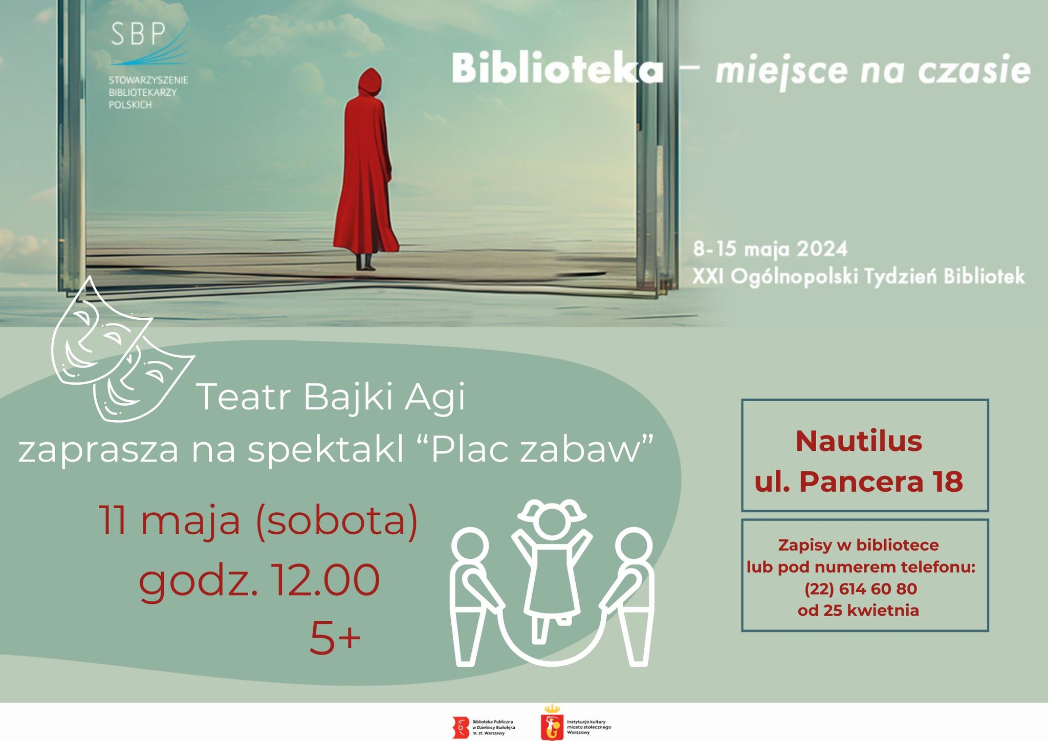 Read more about the article Biblioteka Nautilus i Bajki Agi zapraszają na spektakl pt. „Plac zabaw”