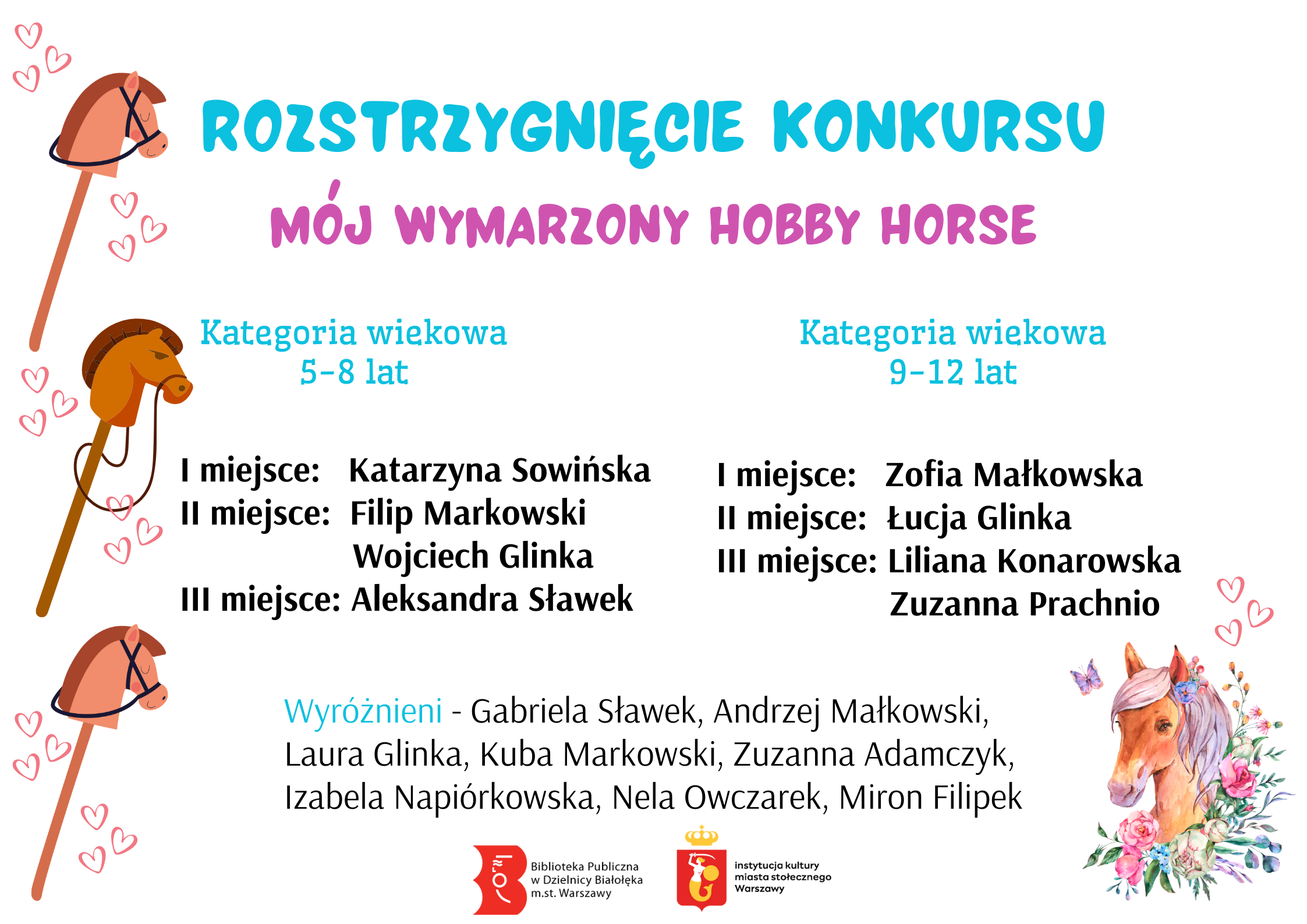 Read more about the article Rozstrzygnięcie konkursu BD IV –  „Mój wymarzony hobby Horse”