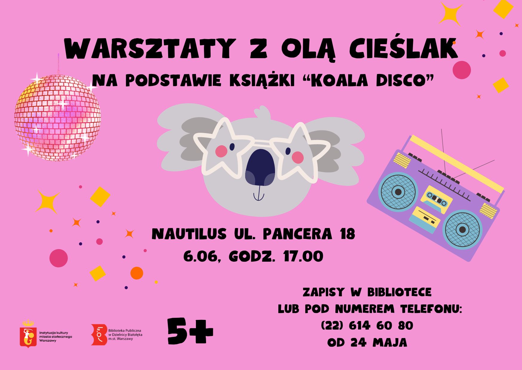 Read more about the article Warsztaty z Olą Cieślak! Koala Disco w Nautilusie