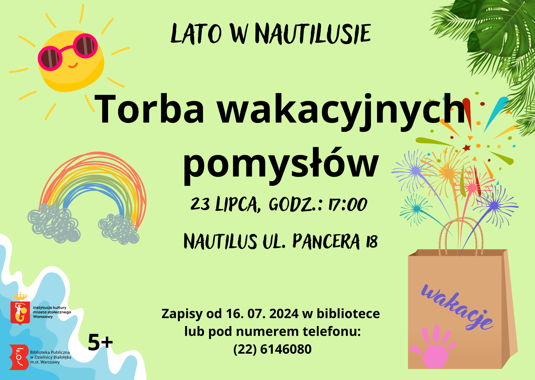 Read more about the article Warsztaty plastyczne „Torba wakacyjnych pomysłów”