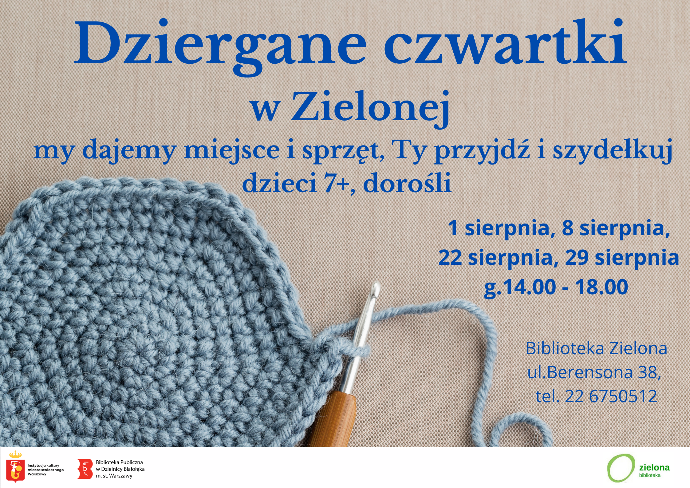 Read more about the article Dziergane czwartki w Bibliotece Zielonej w sierpniu.