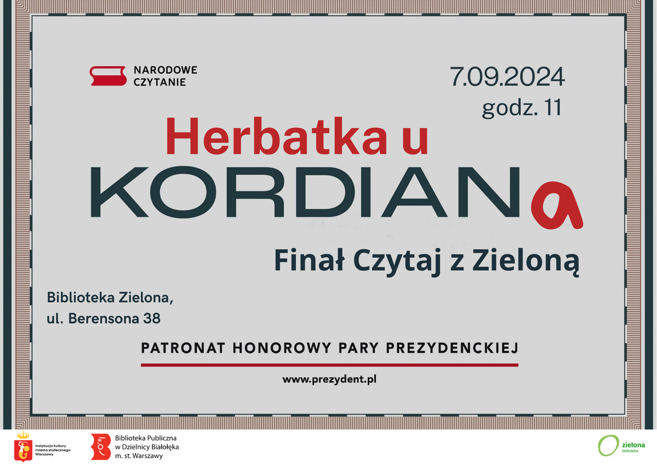 Read more about the article Narodowe Czytanie w Bibliotece Zielonej.