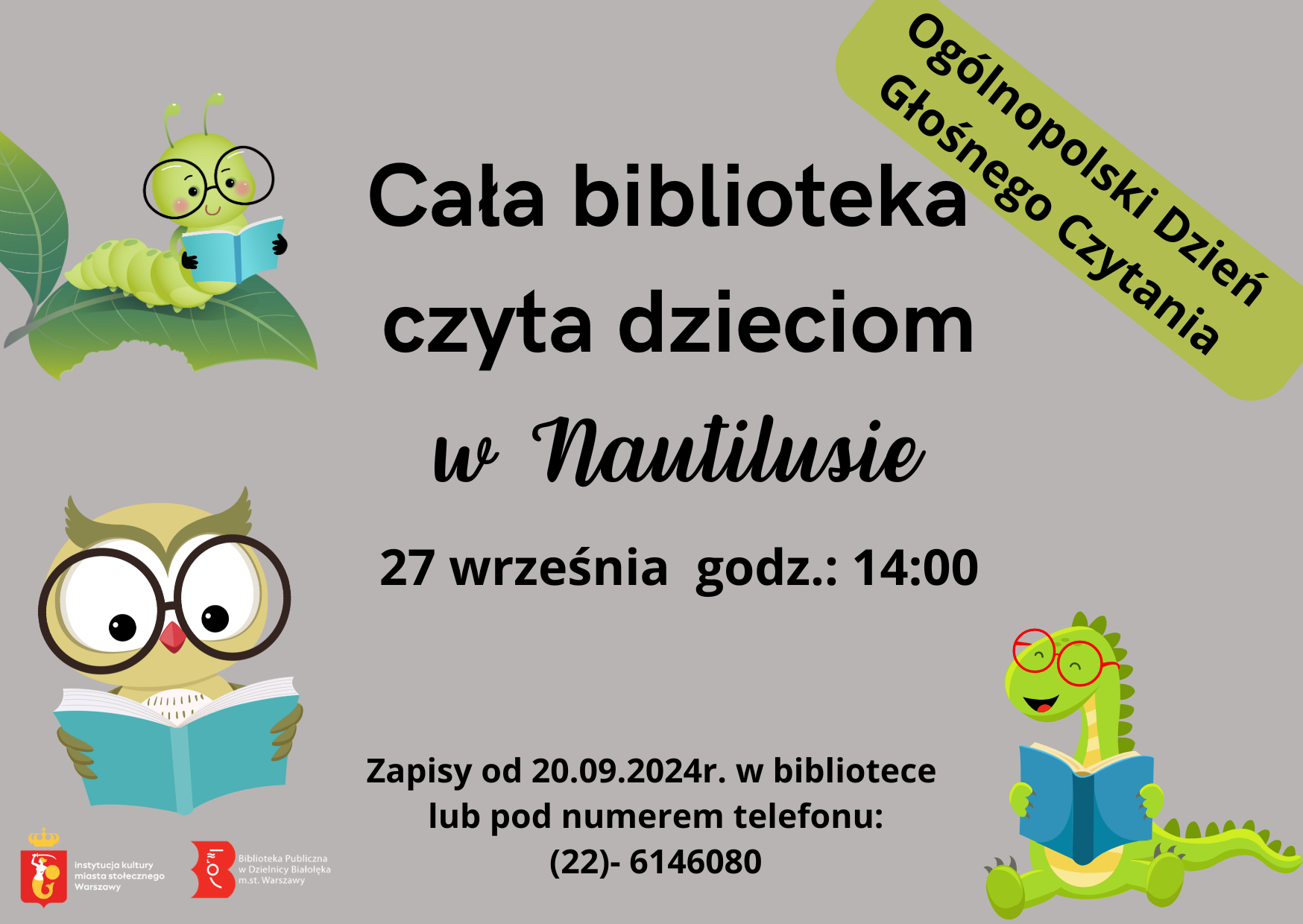 Read more about the article Ogólnopolski Dzień Głośnego Czytania w Nautilusie