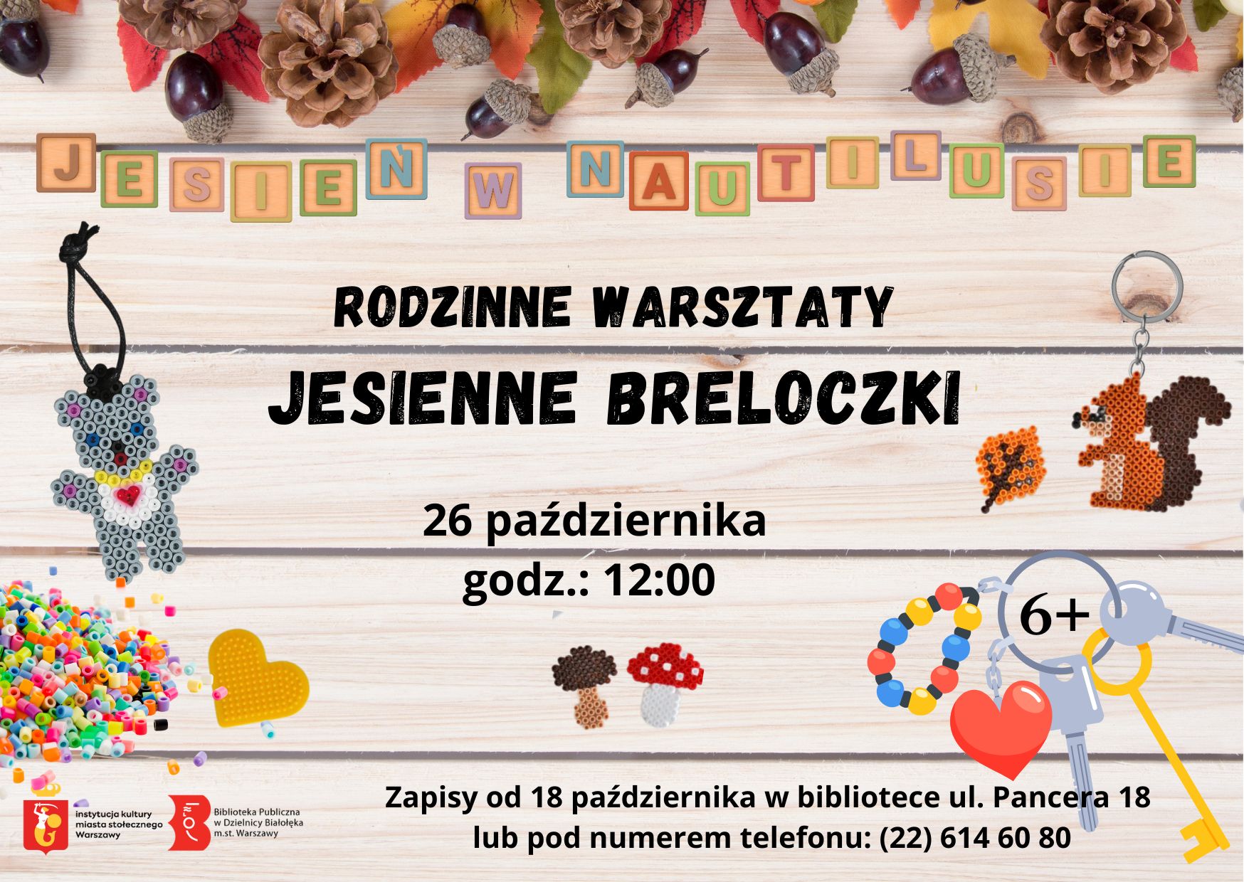 Read more about the article Jesienne breloczki – rodzinne warsztaty w Nautilusie