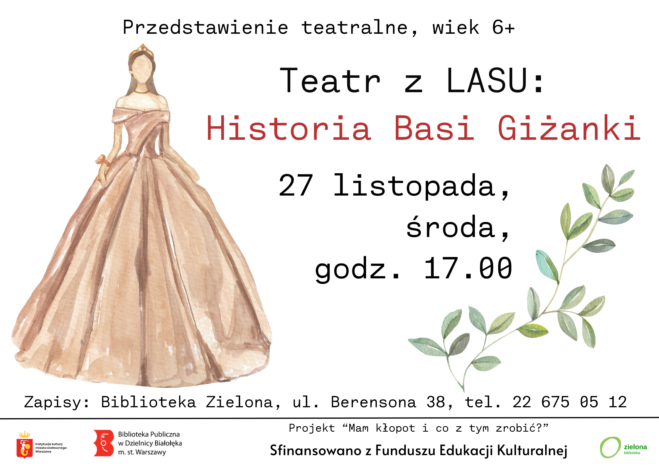 Read more about the article Przedstawienie teatralne w Bibliotece Zielonej.