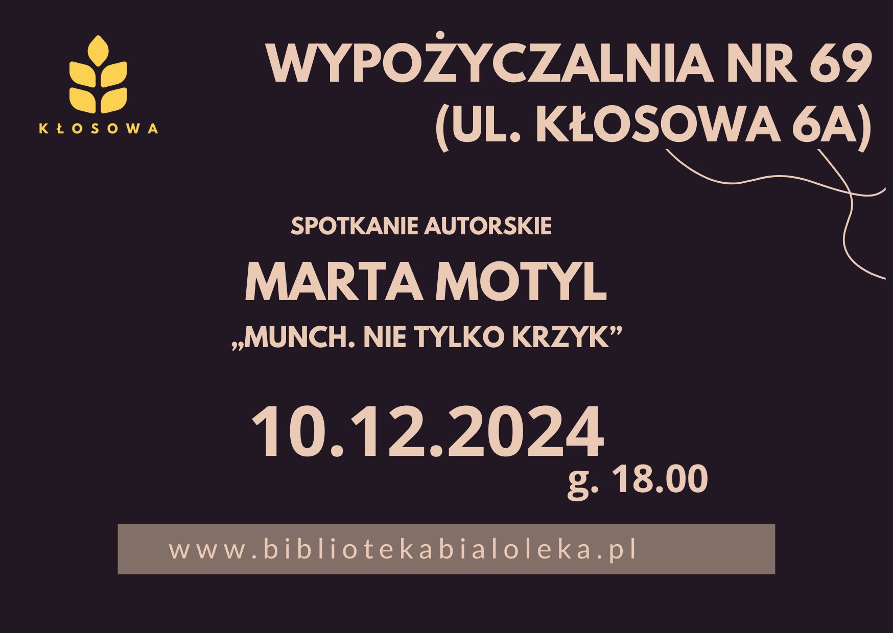 Read more about the article Spotkanie autorskie z Martą Motyl w Wypożyczalni nr 69
