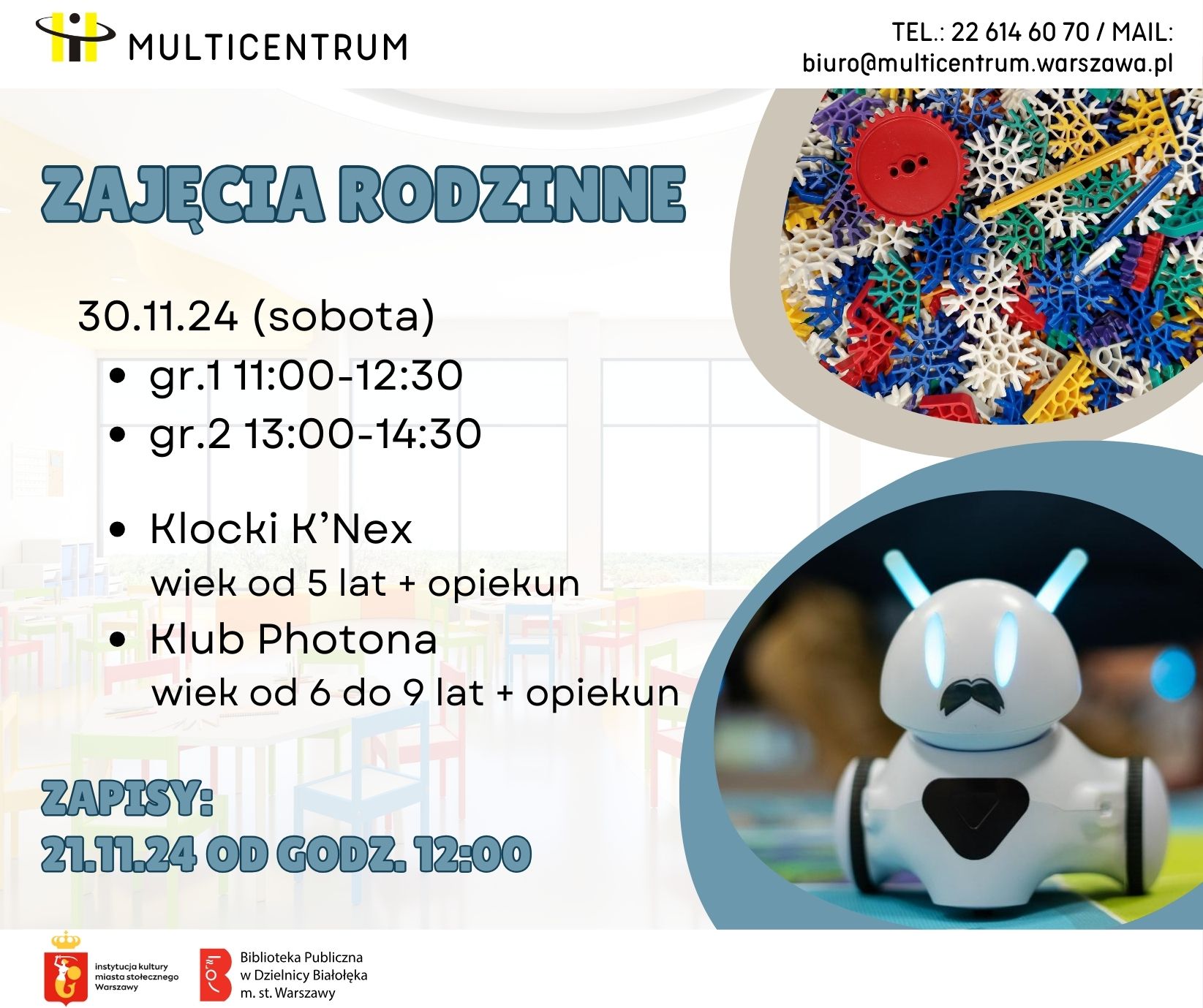 Read more about the article Kreatywne warsztaty rodzinne w listopadzie w MultiCentrum.