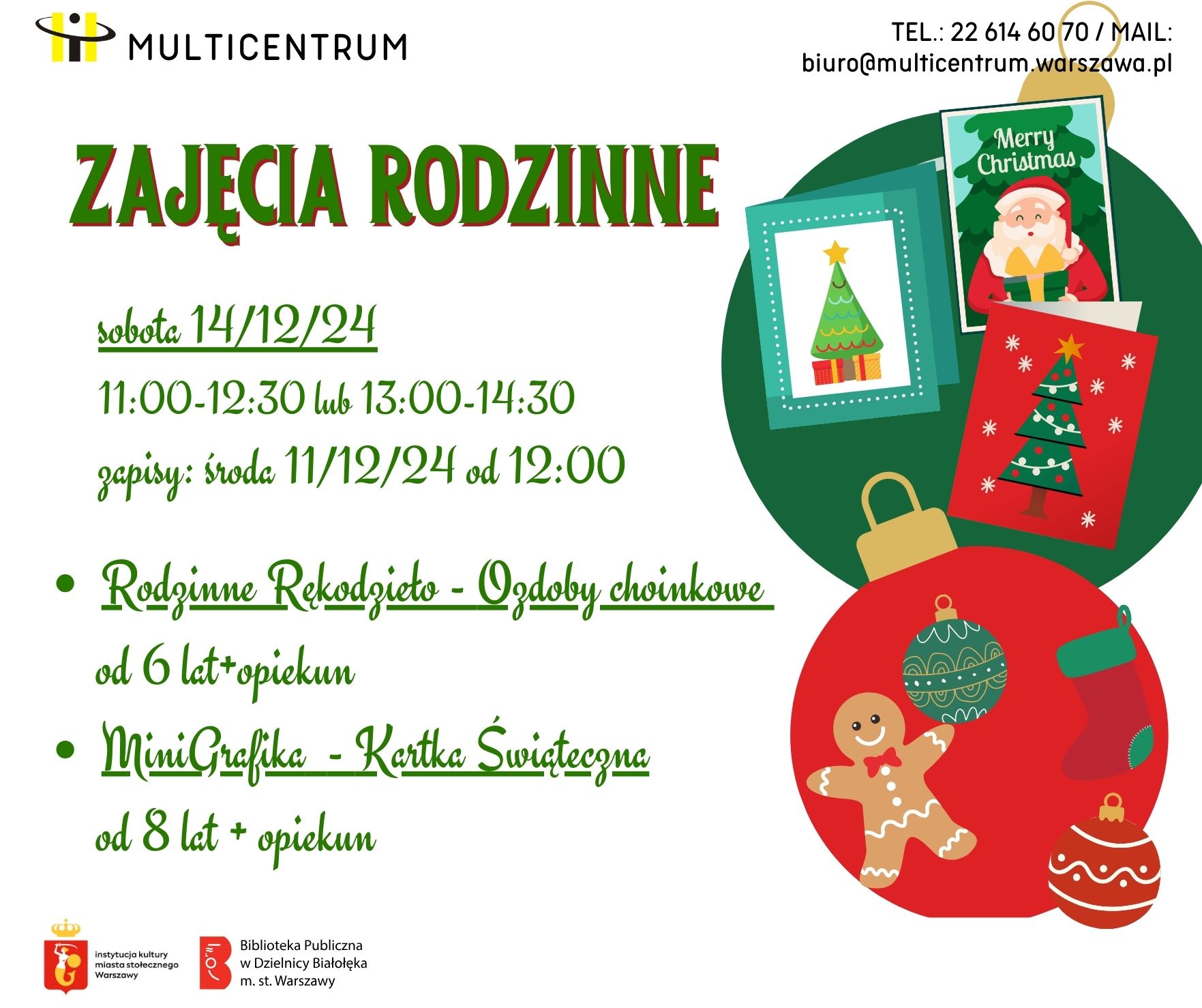 Read more about the article MultiCentrum zaprasza na Zajęcia Rodzinne w sobotę 14.12.