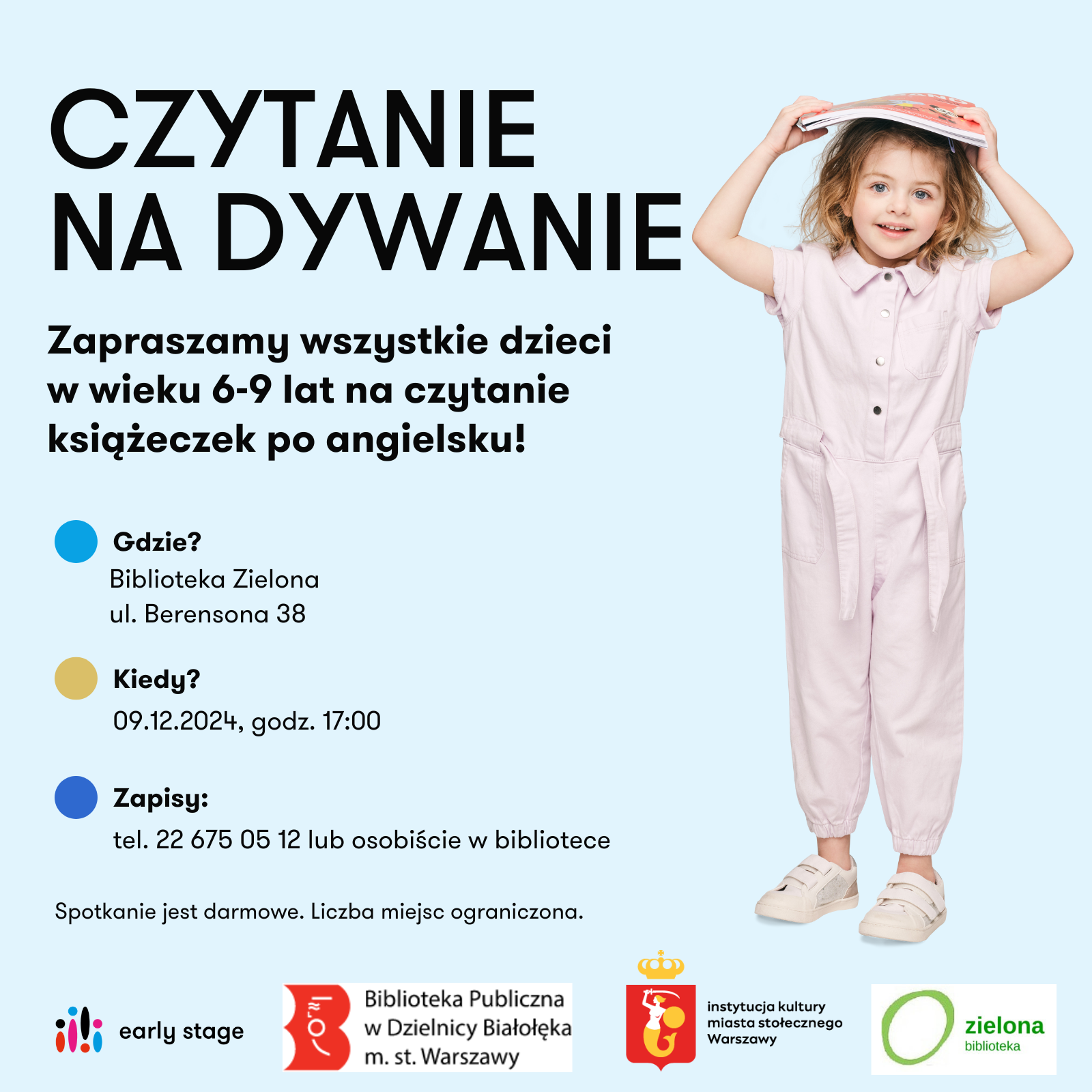 Read more about the article Czytanie na dywanie w Bibliotece Zielonej.