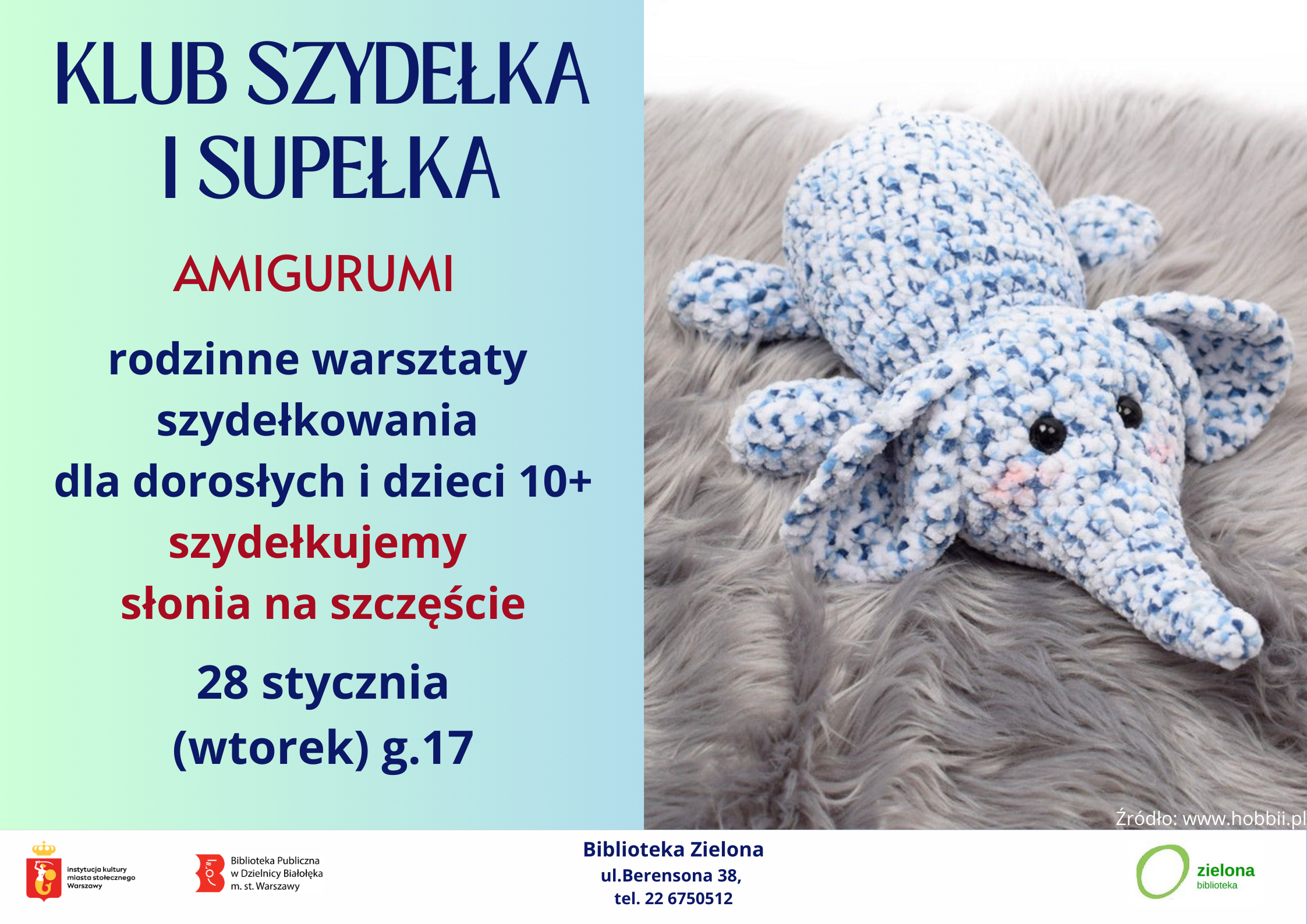 Read more about the article Klub szydełka i supełka w Bibliotece Zielonej – AMIGURUMI.