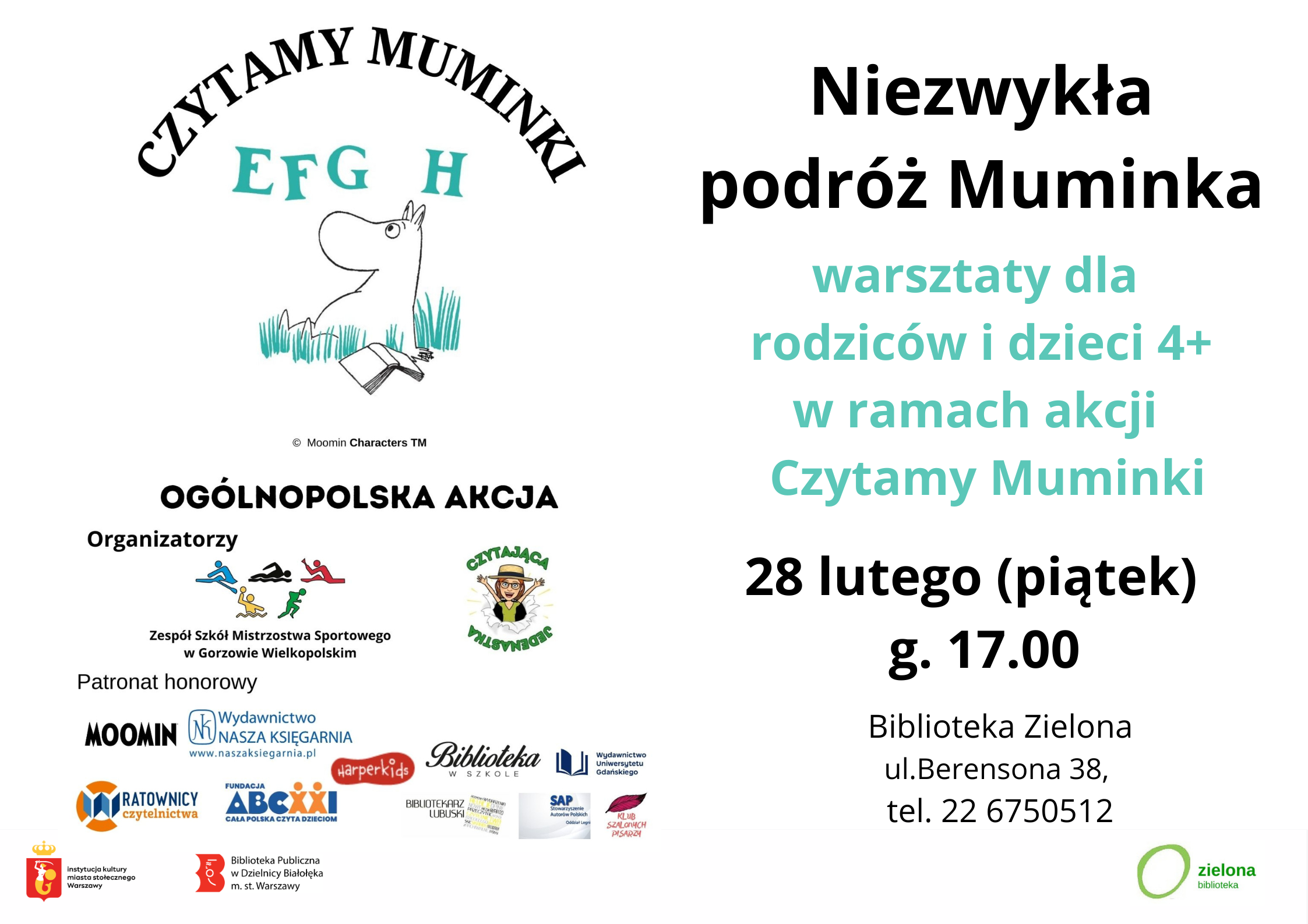 Read more about the article Uwaga! Czytamy Muminki w Bibliotece Zielonej