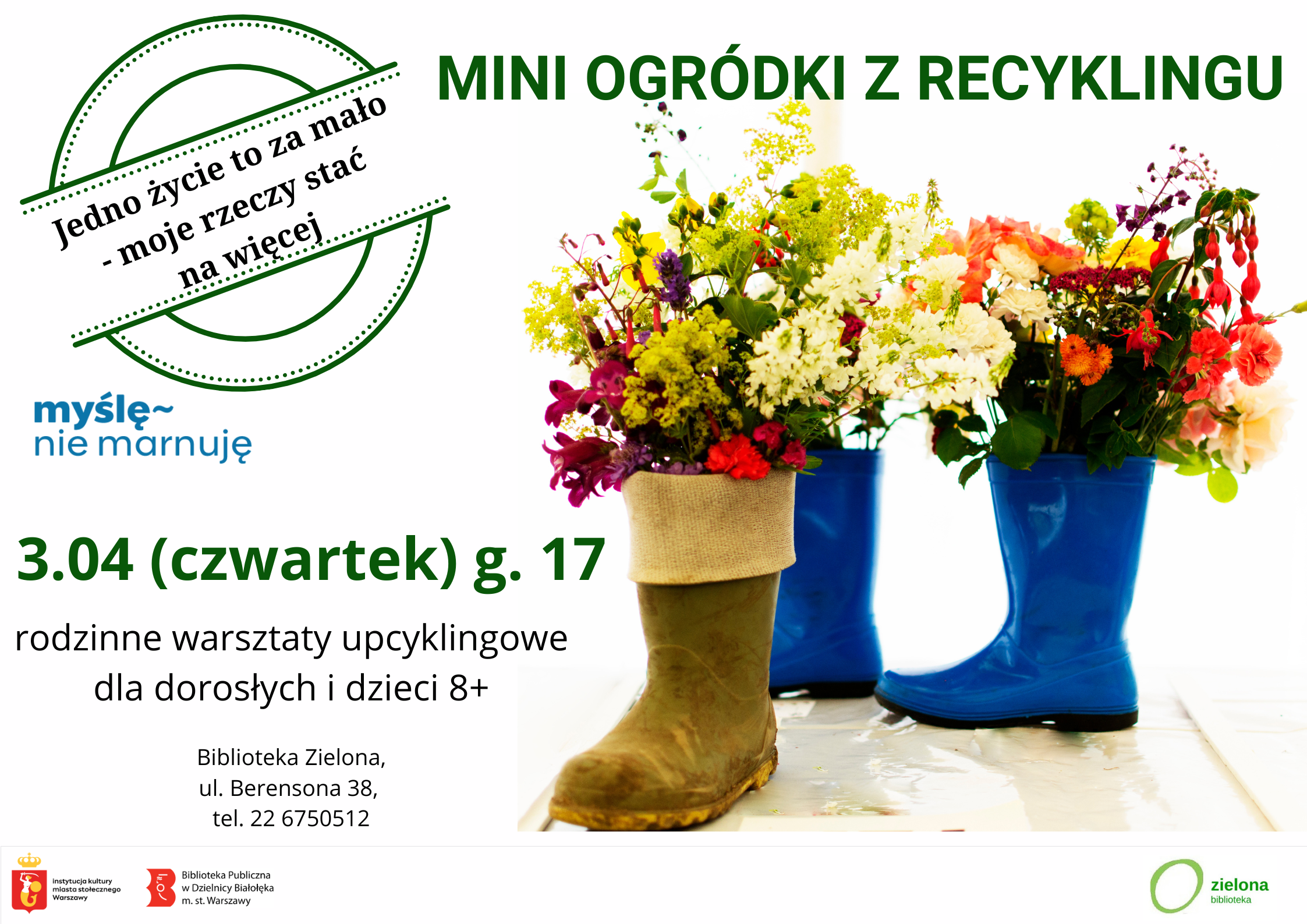 Read more about the article Akcje i warsztaty upcyklingowe w Bibliotece Zielonej