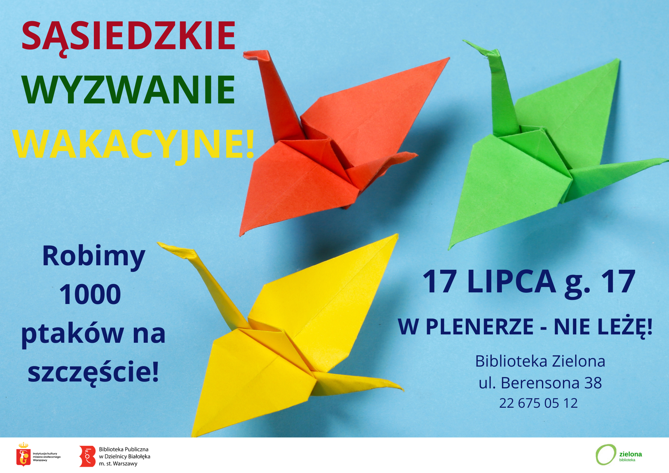 Read more about the article Uwaga! Sąsiedzkie wyzwanie wakacyjne w Bibliotece Zielonej!