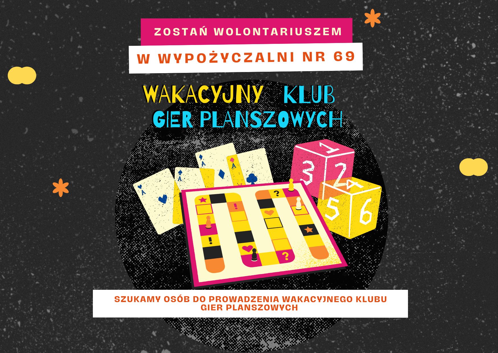 Read more about the article  Wakacyjny Klub Gier Planszowych – szukamy wolontariuszy