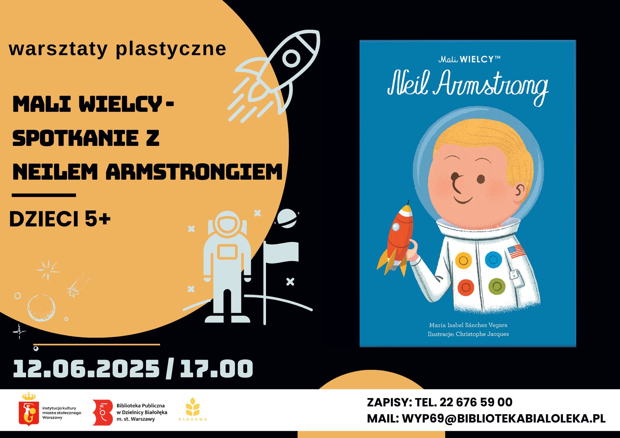 Read more about the article Mali Wielcy — spotkanie z Neilem Armstrongiem w bibliotece Kłosowa