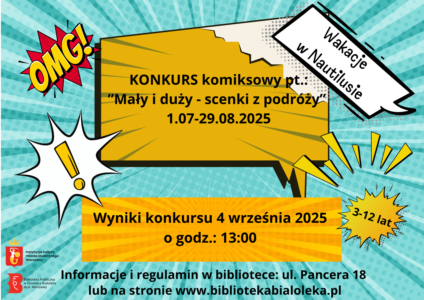 Read more about the article Konkurs na komiks pt.: Mały i duży – scenki z podróży w Nautilusie