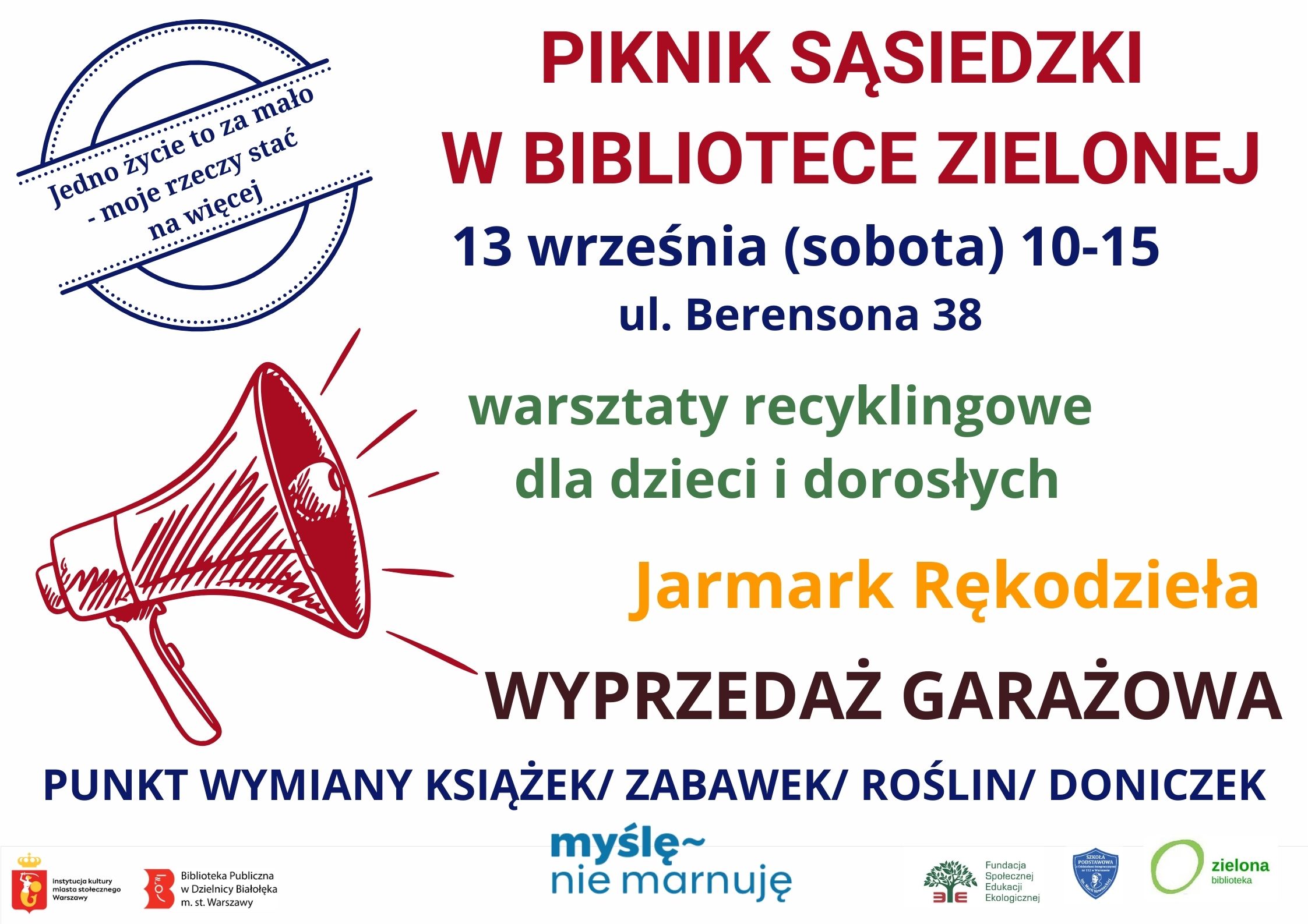 Read more about the article UWAGA! PIKNIK W BIBLIOTECE ZIELONEJ!