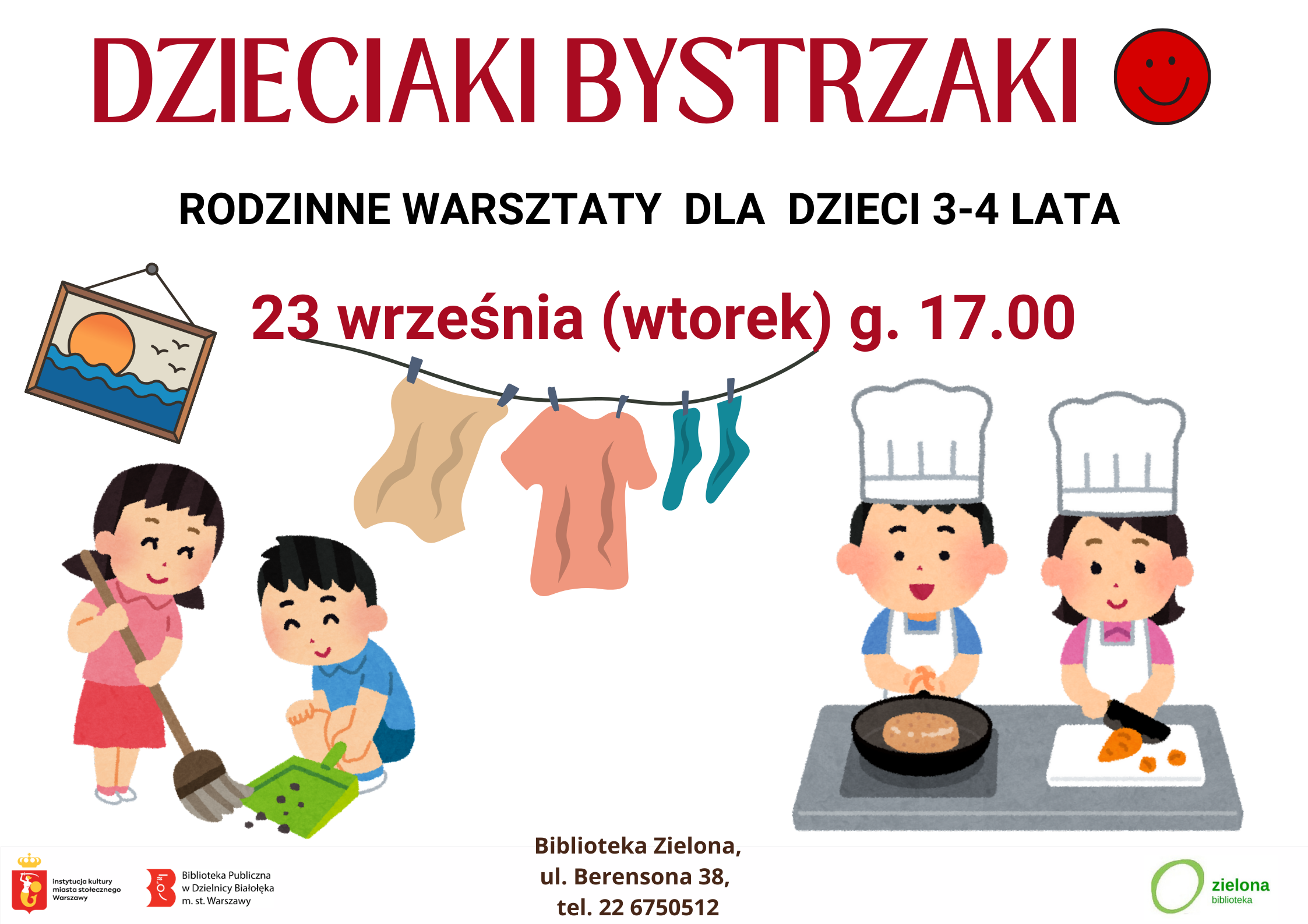 Read more about the article Warsztaty dla 3 i 4 latków w Bibliotece Zielonej