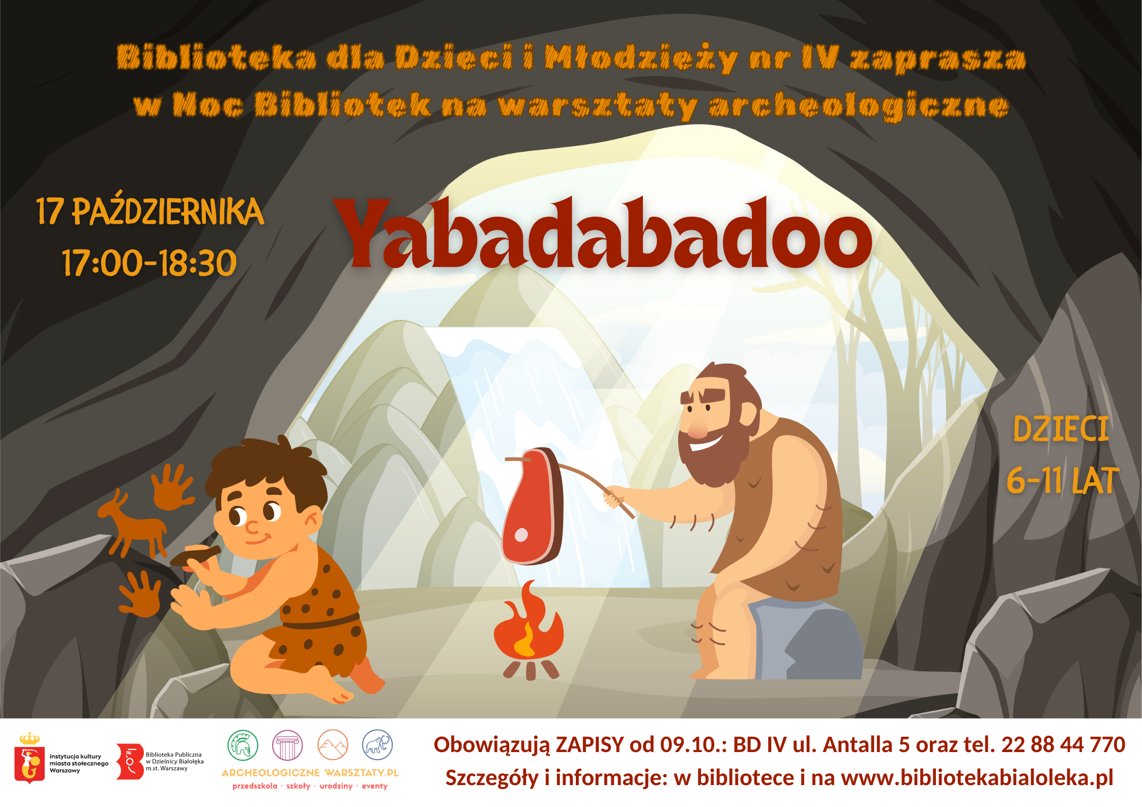 Read more about the article Yabadabadoo! – Noc Bibliotek w Bibliotece dla Dzieci i Młodzieży nr IV