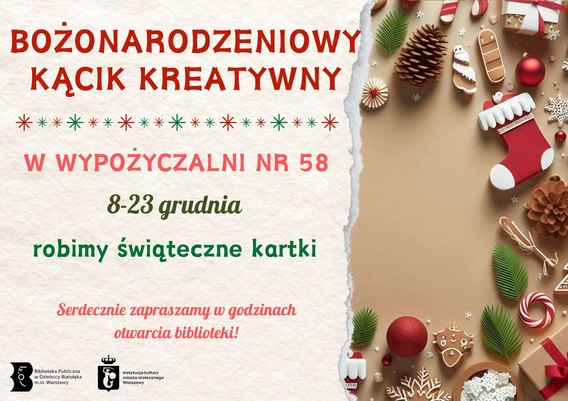 Read more about the article Bożonarodzeniowy Kącik Kreatywny
