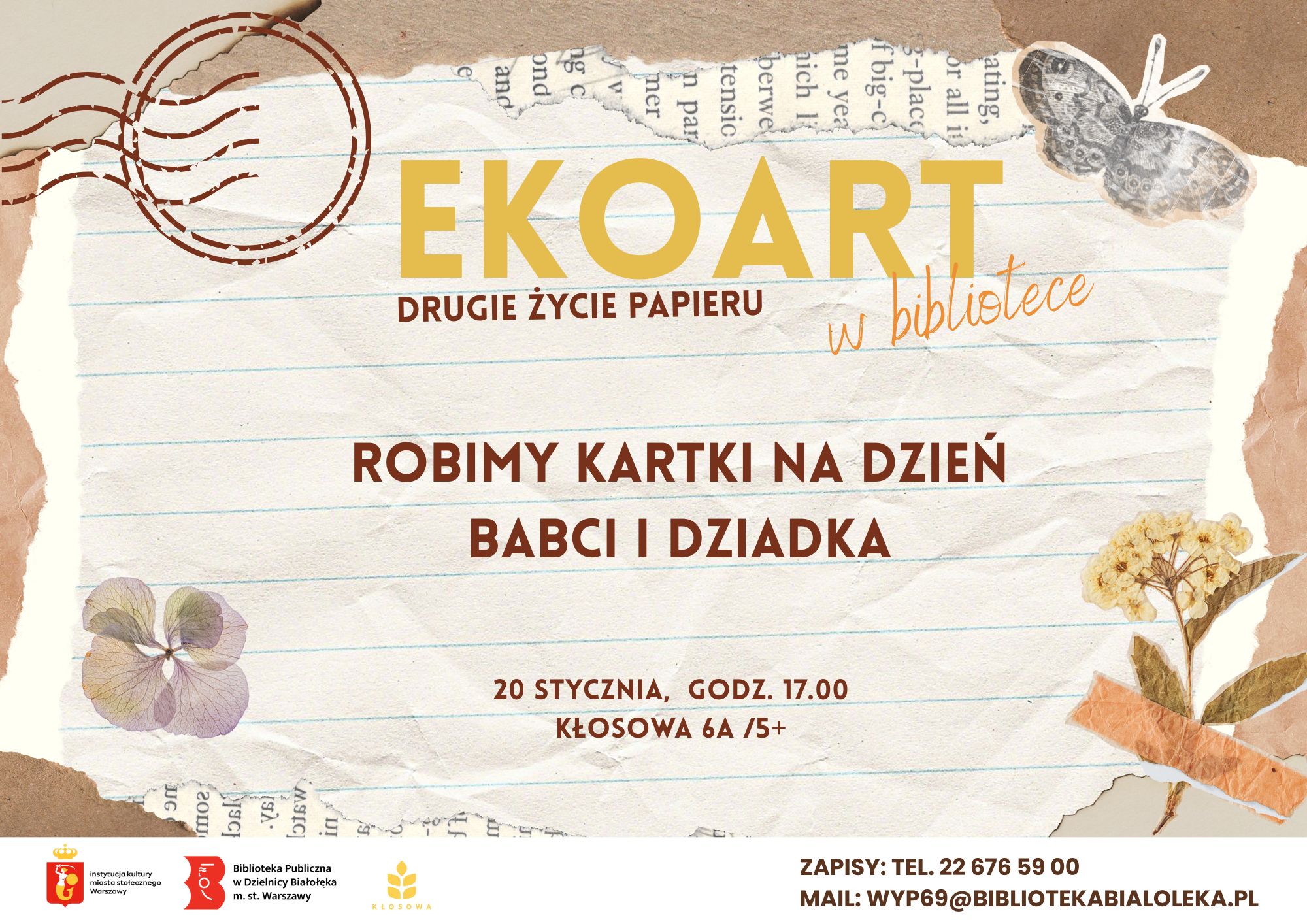 Read more about the article EKOART w bibliotece – ruszamy z nowym cyklem zajęć w Wypożyczalni Kłosowa!