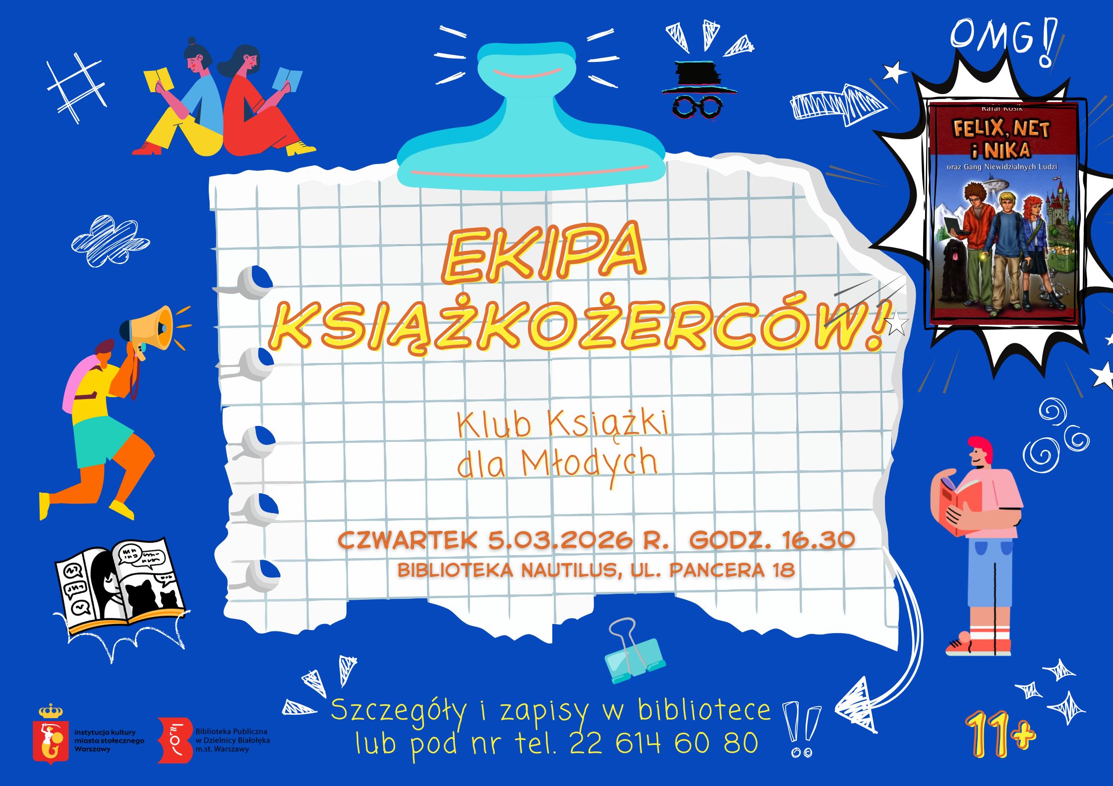 Read more about the article Ekipa Książkożerców w Nautilusie – spotkanie klubów książki dla młodych