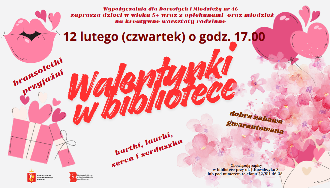 Read more about the article Walentynki w bibliotece – warsztaty rodzinne