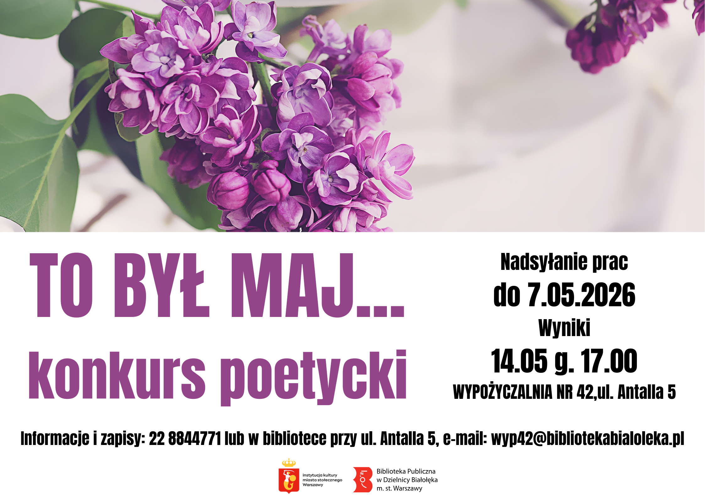 Read more about the article „To był maj…” – konkurs i spotkanie poetyckie