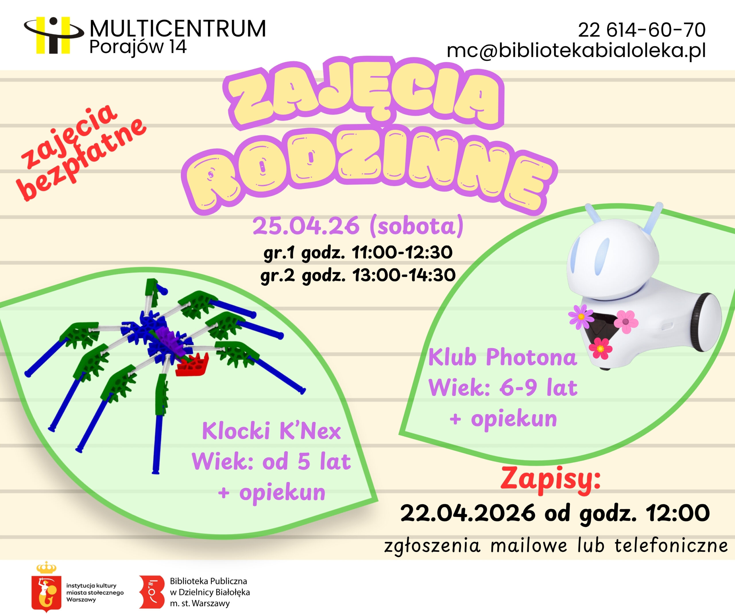 Read more about the article Kreatywne zajęcia rodzinne w kwietniu